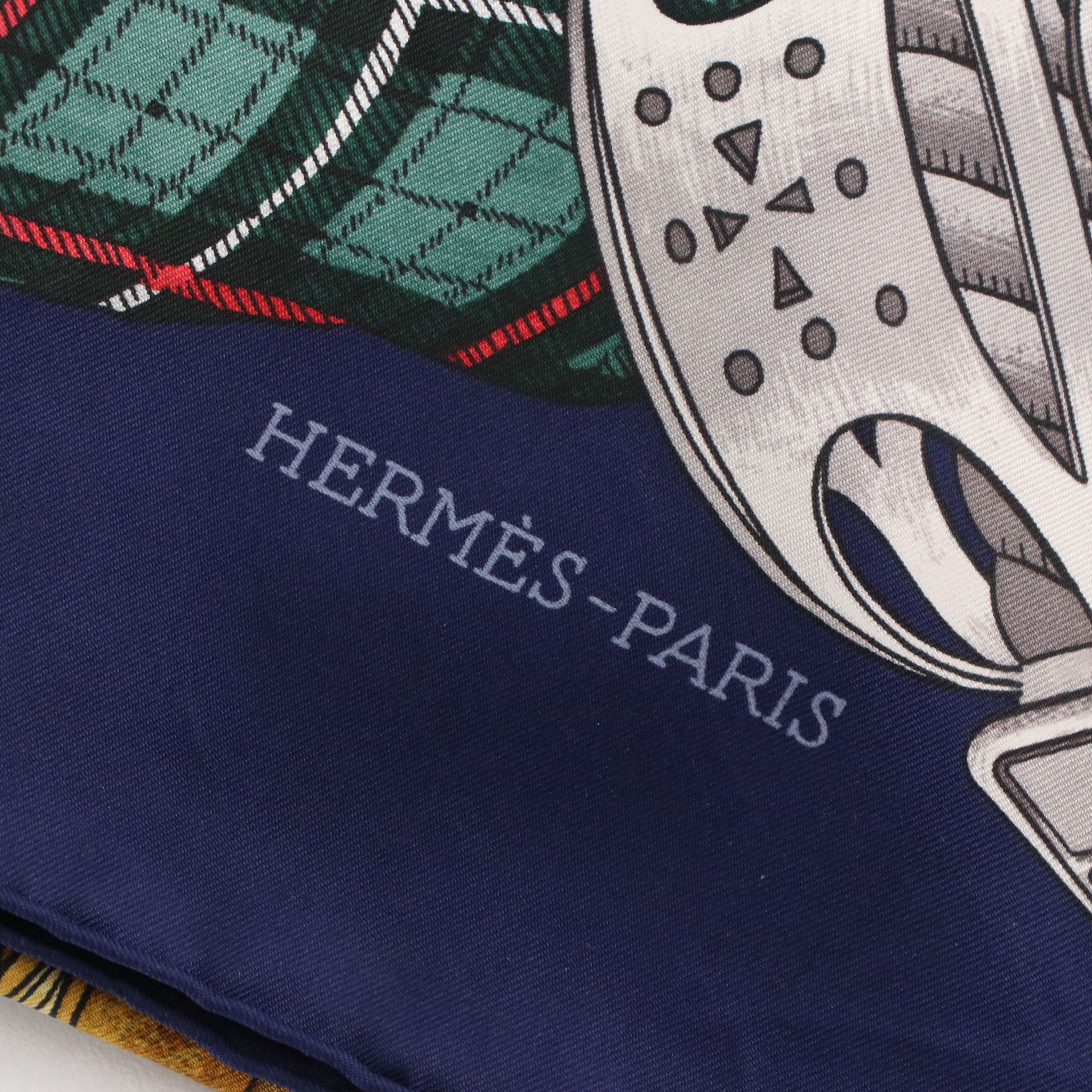 Hermès Vintage "Drambuie" Silk Twill Scarf 90 in Box