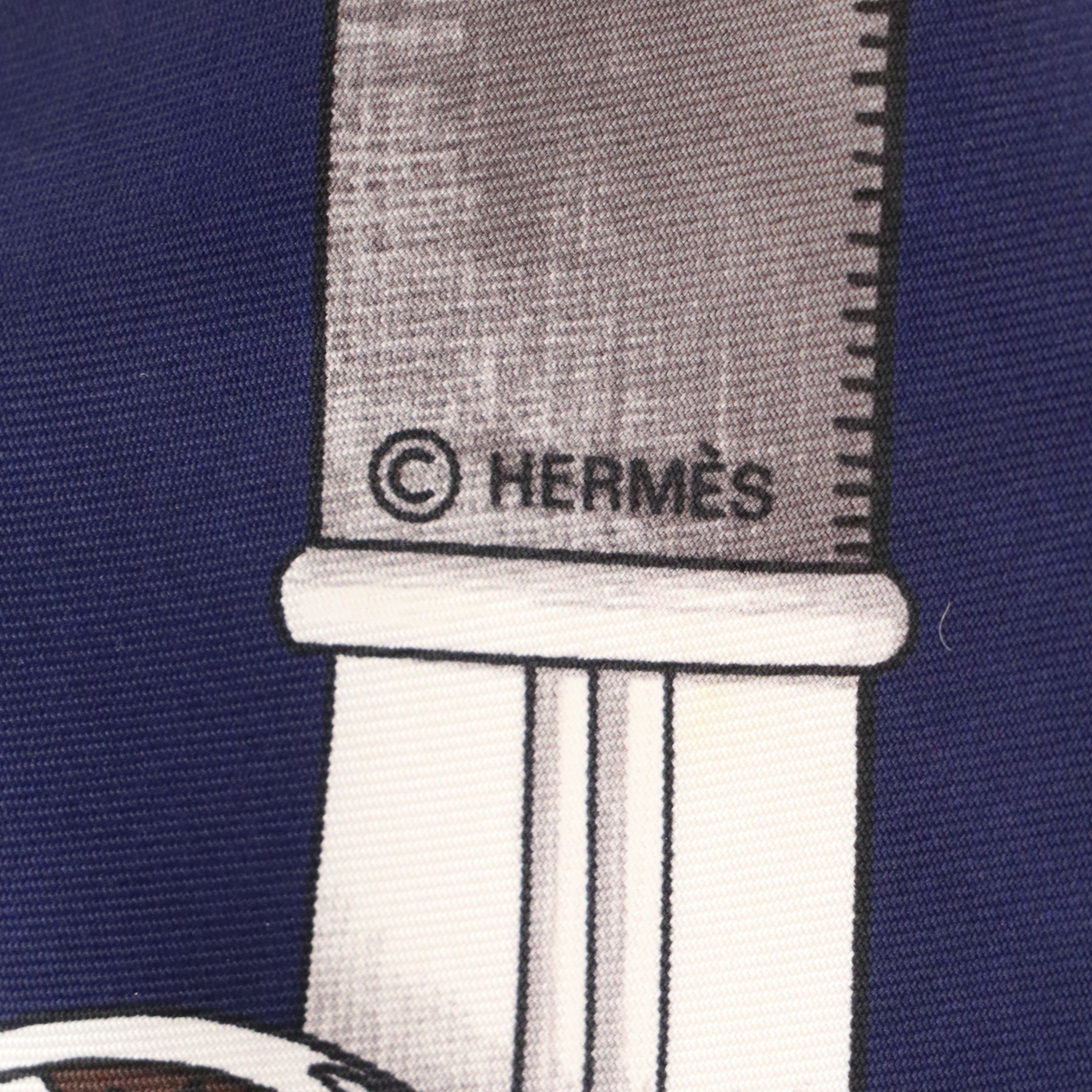 Hermès Vintage "Drambuie" Silk Twill Scarf 90 in Box