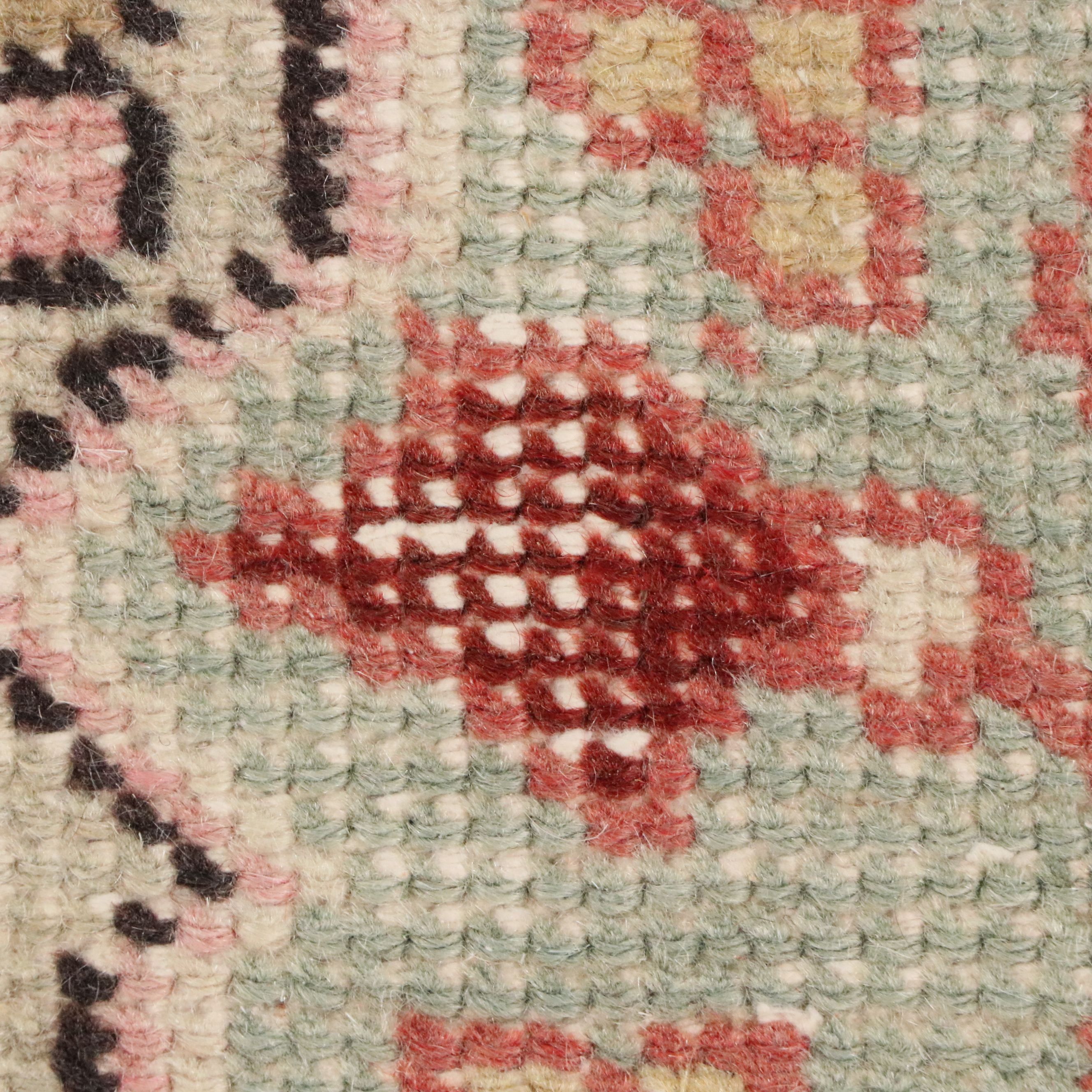 4'5 x 6'11 Hand-Knotted Turkish Oushak Area Rug