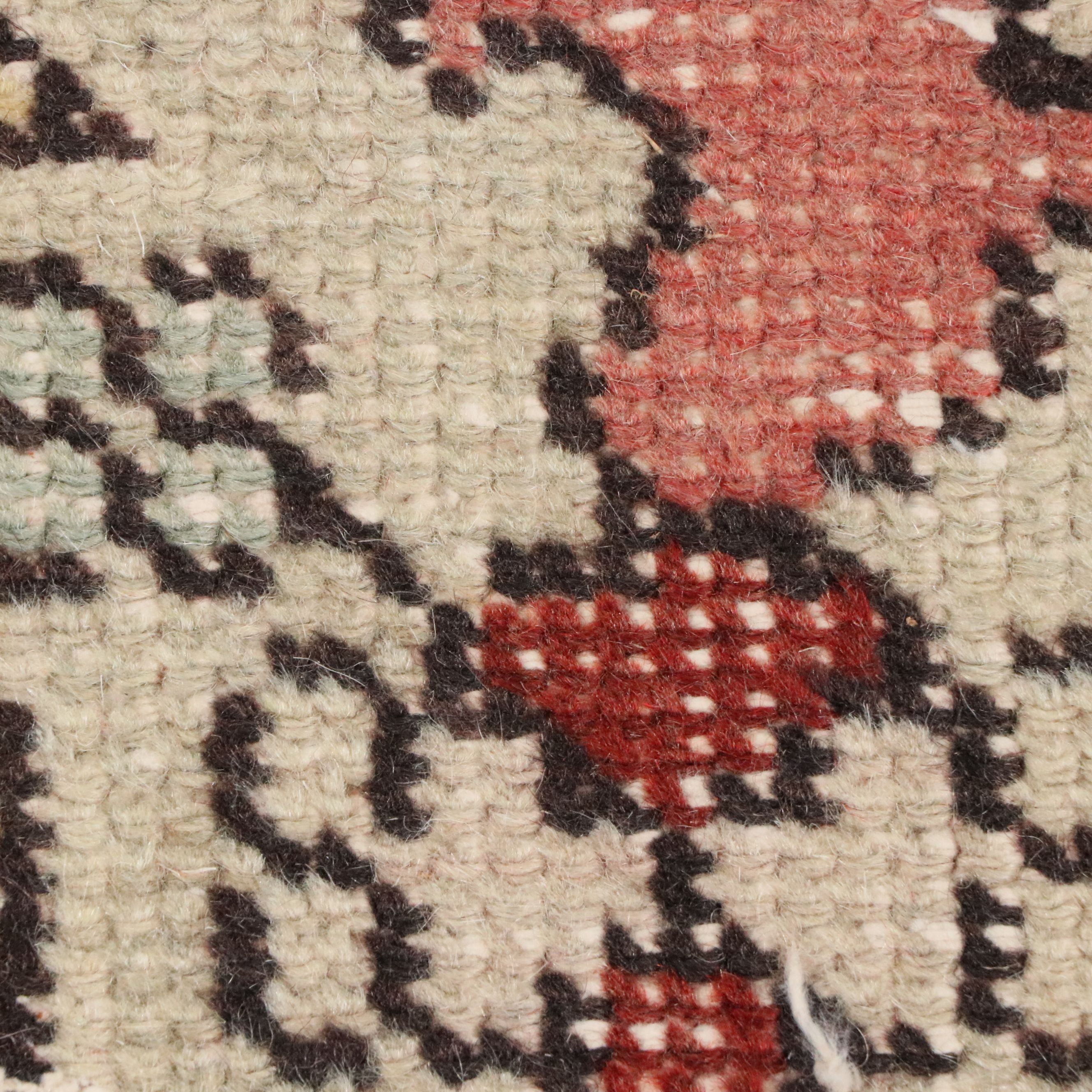 4'5 x 6'11 Hand-Knotted Turkish Oushak Area Rug