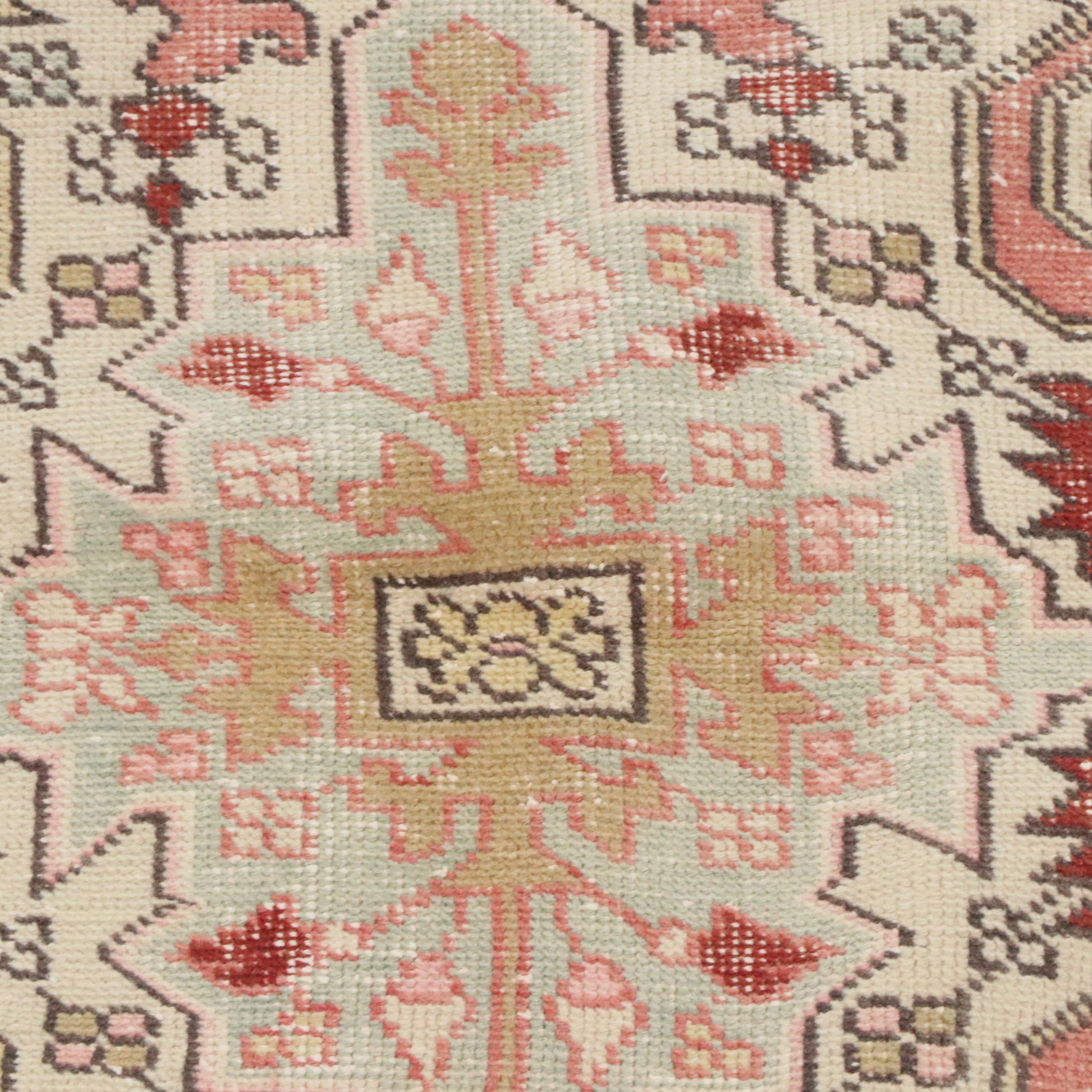 4'5 x 6'11 Hand-Knotted Turkish Oushak Area Rug