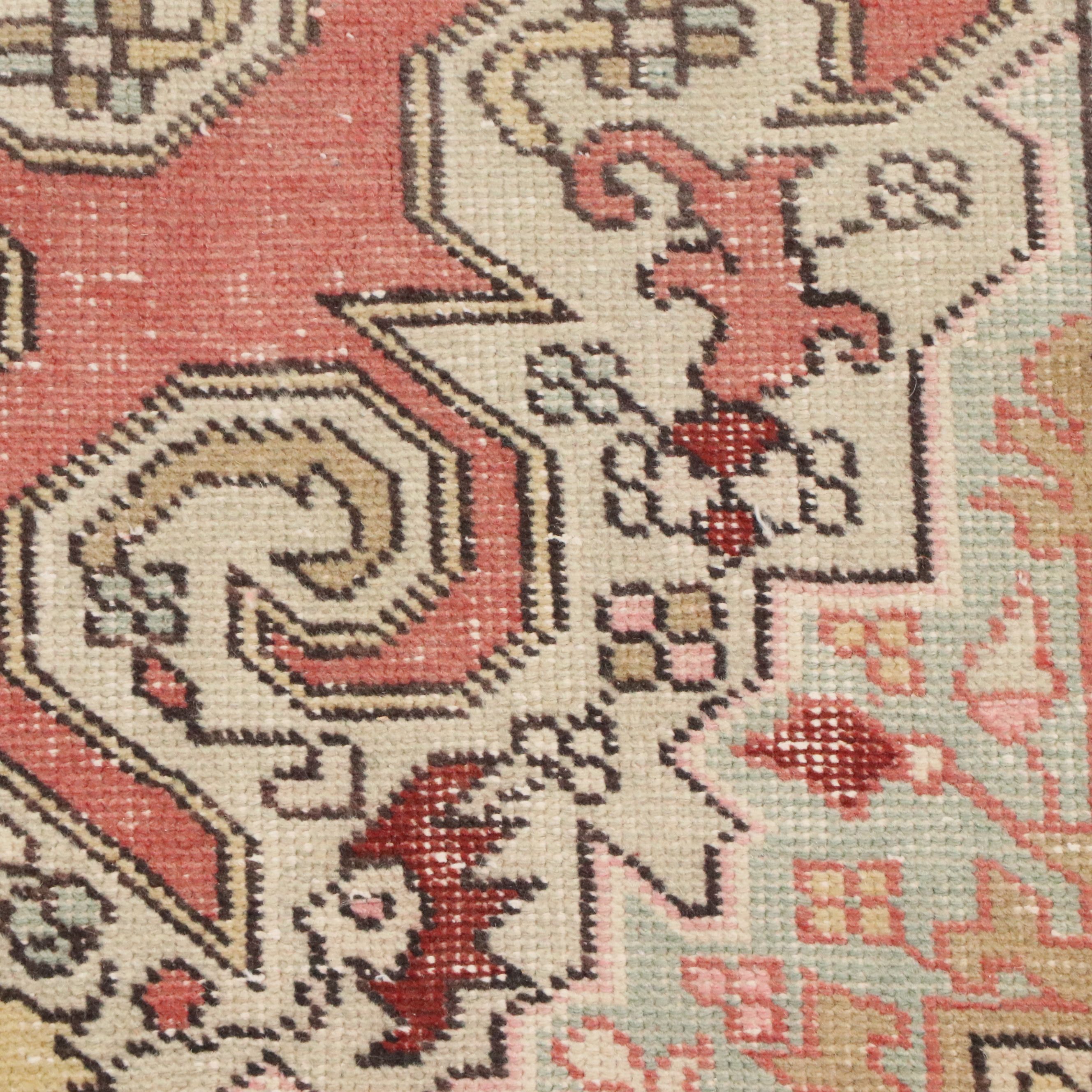 4'5 x 6'11 Hand-Knotted Turkish Oushak Area Rug