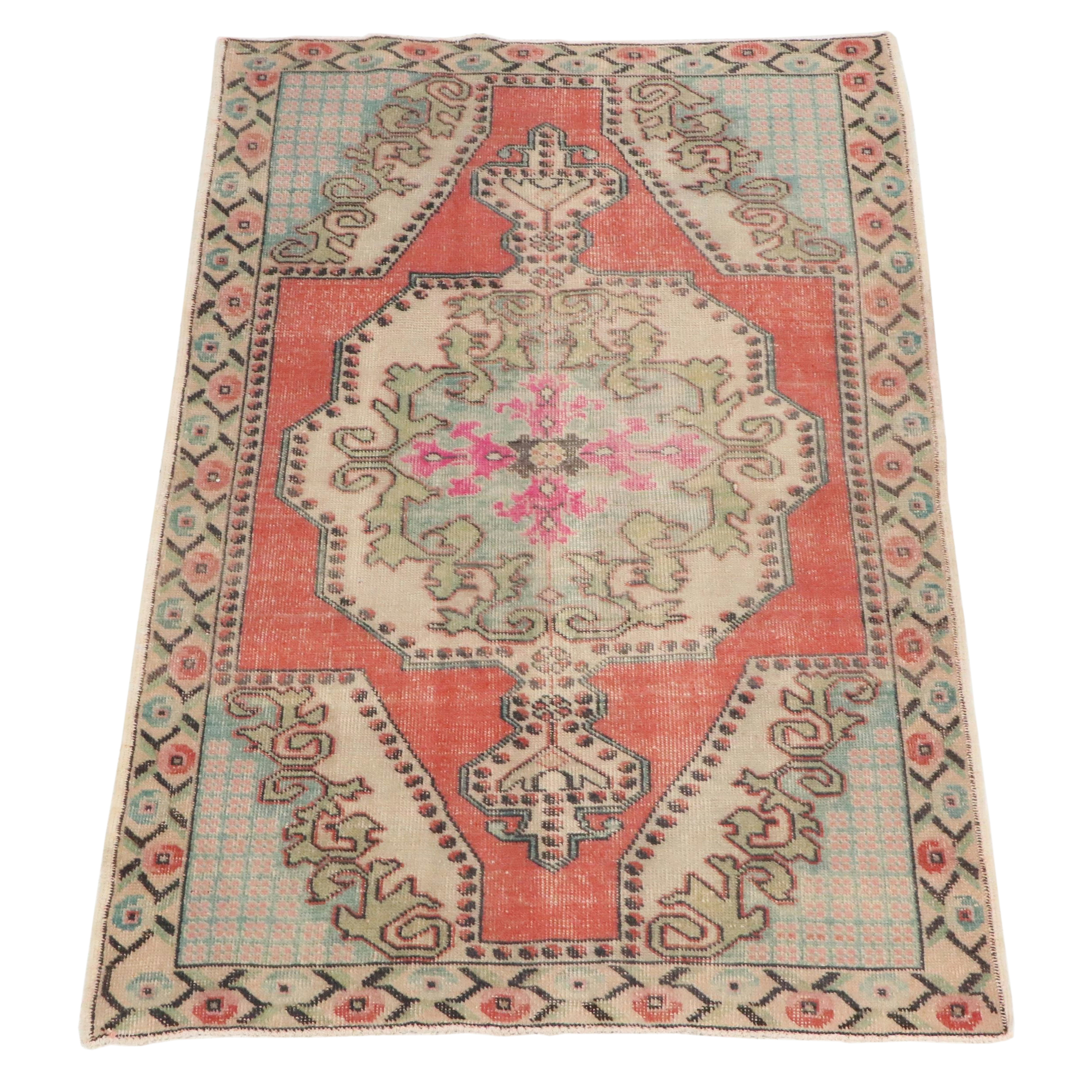4'6 x 6'11 Hand-Knotted Turkish Oushak Area Rug