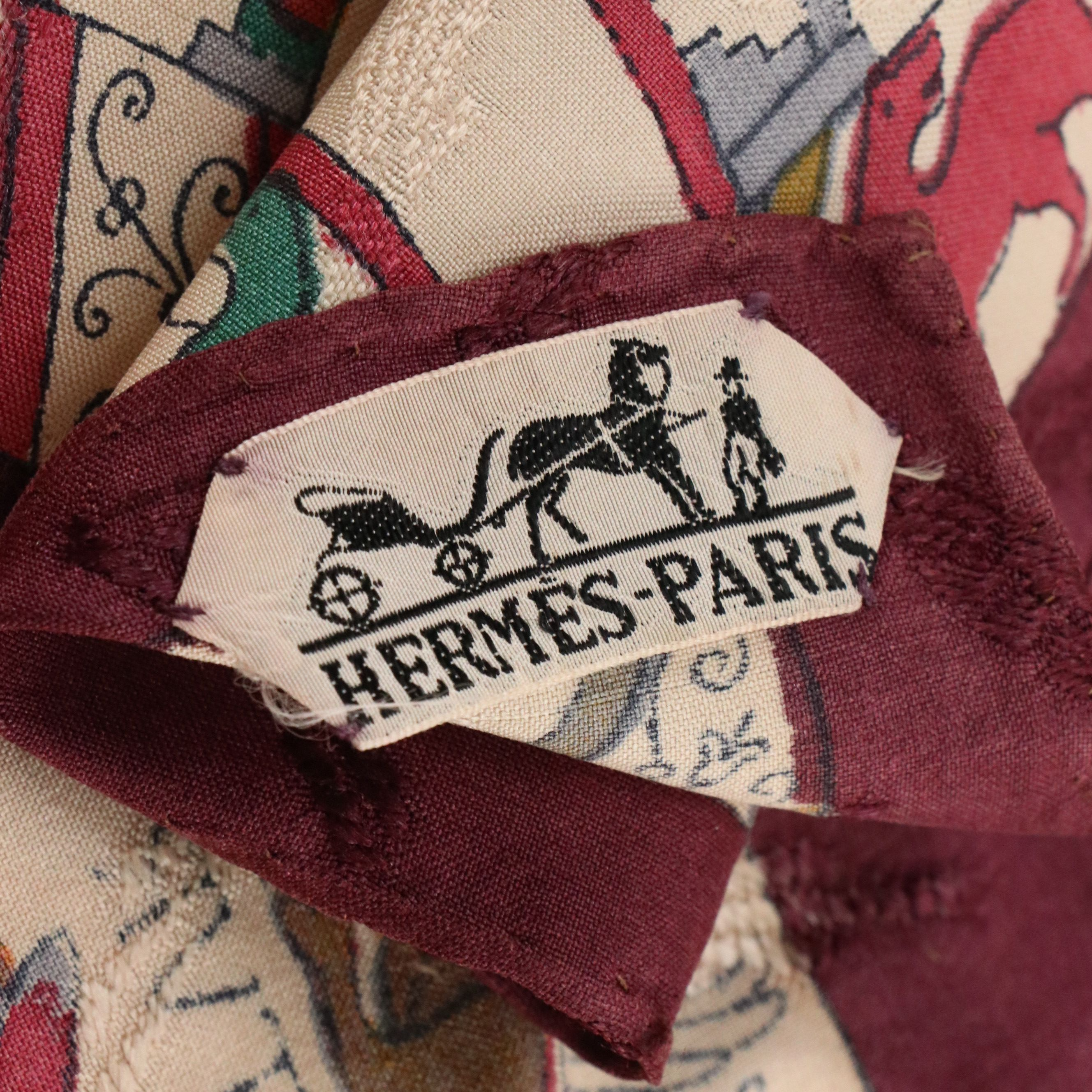 Hermès Early Issue "Tapisserie de Bayeux" Scarf 90 in Silk Jacquard
