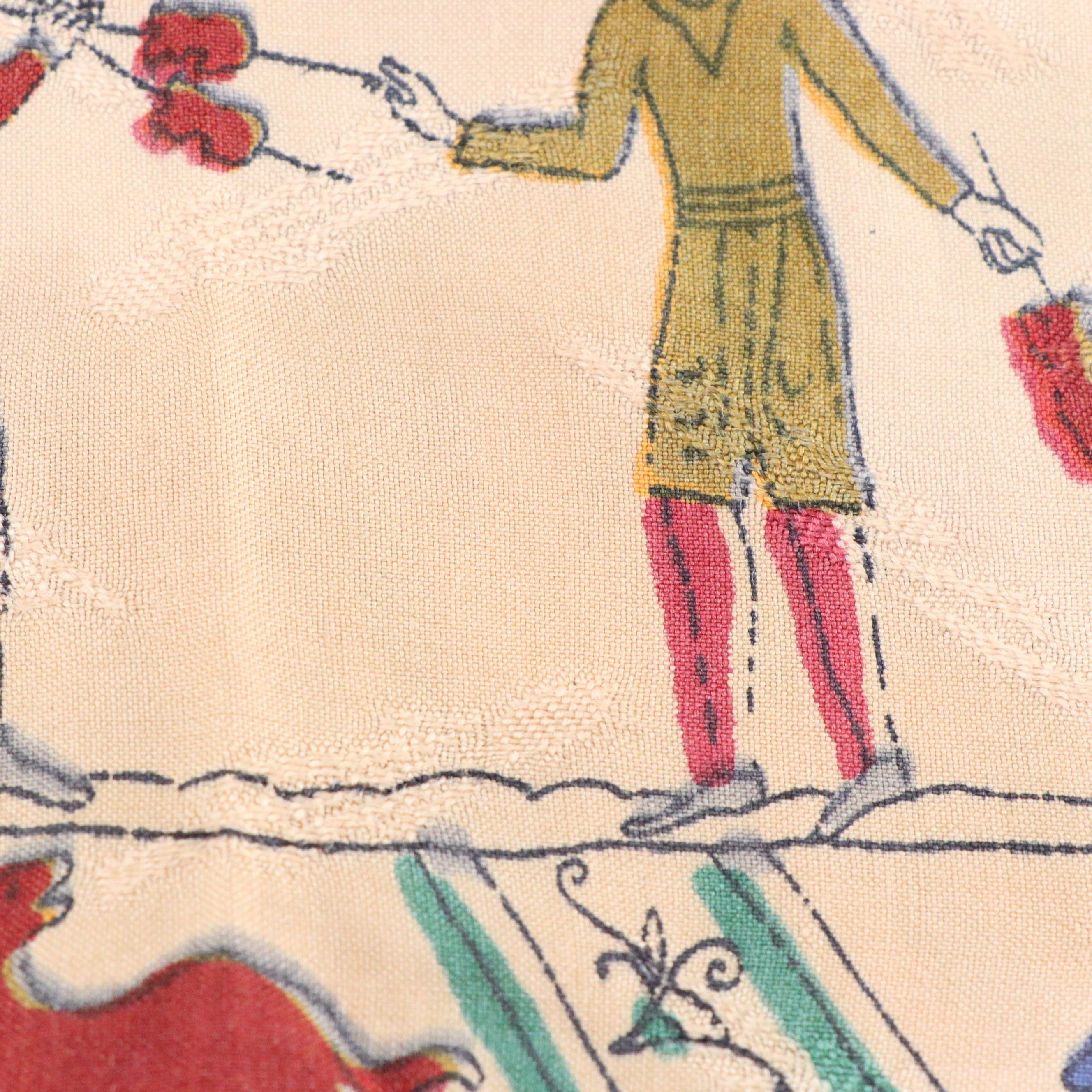 Hermès Early Issue "Tapisserie de Bayeux" Scarf 90 in Silk Jacquard