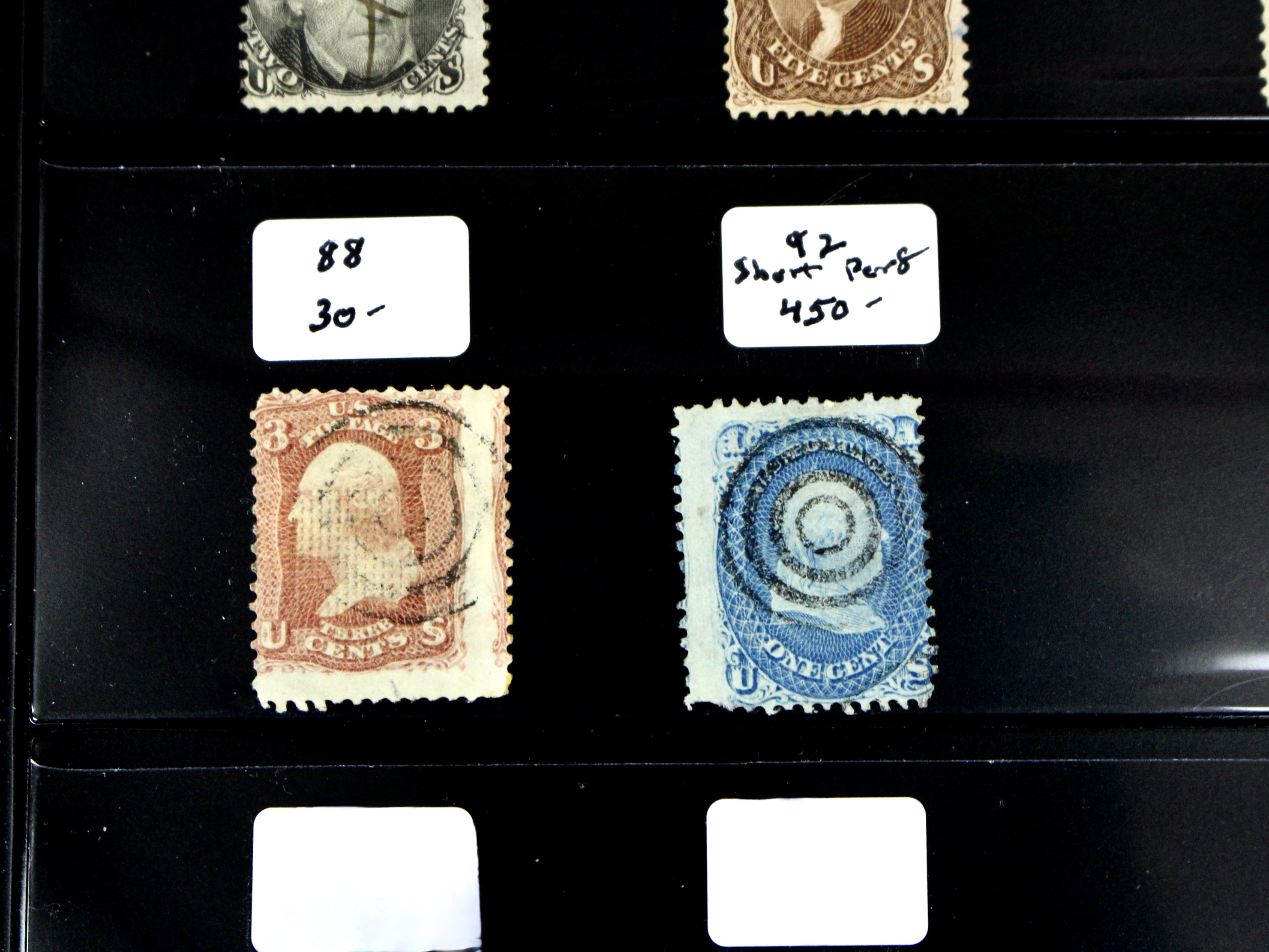 Group of Twenty Early U.S. Postage Stamps, Scott 24 to 159