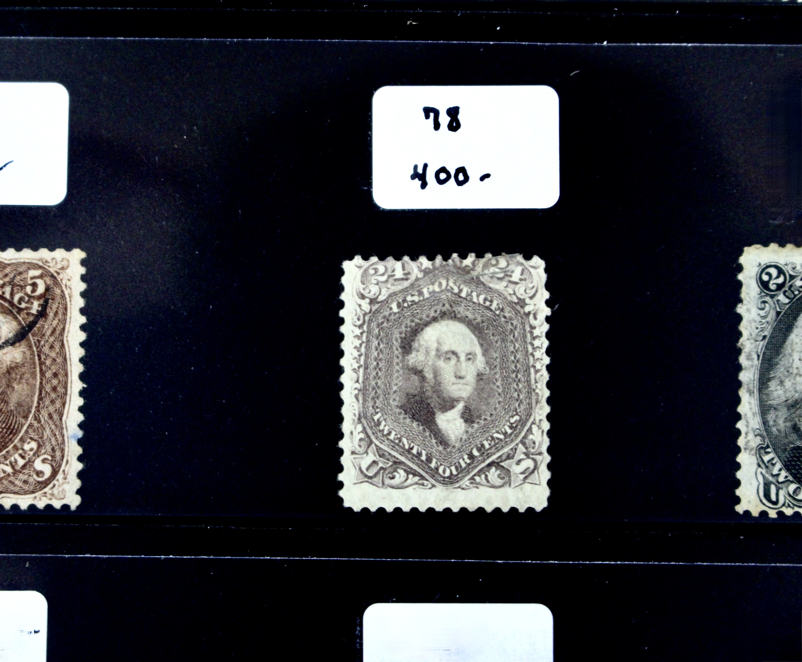 Group of Twenty Early U.S. Postage Stamps, Scott 24 to 159