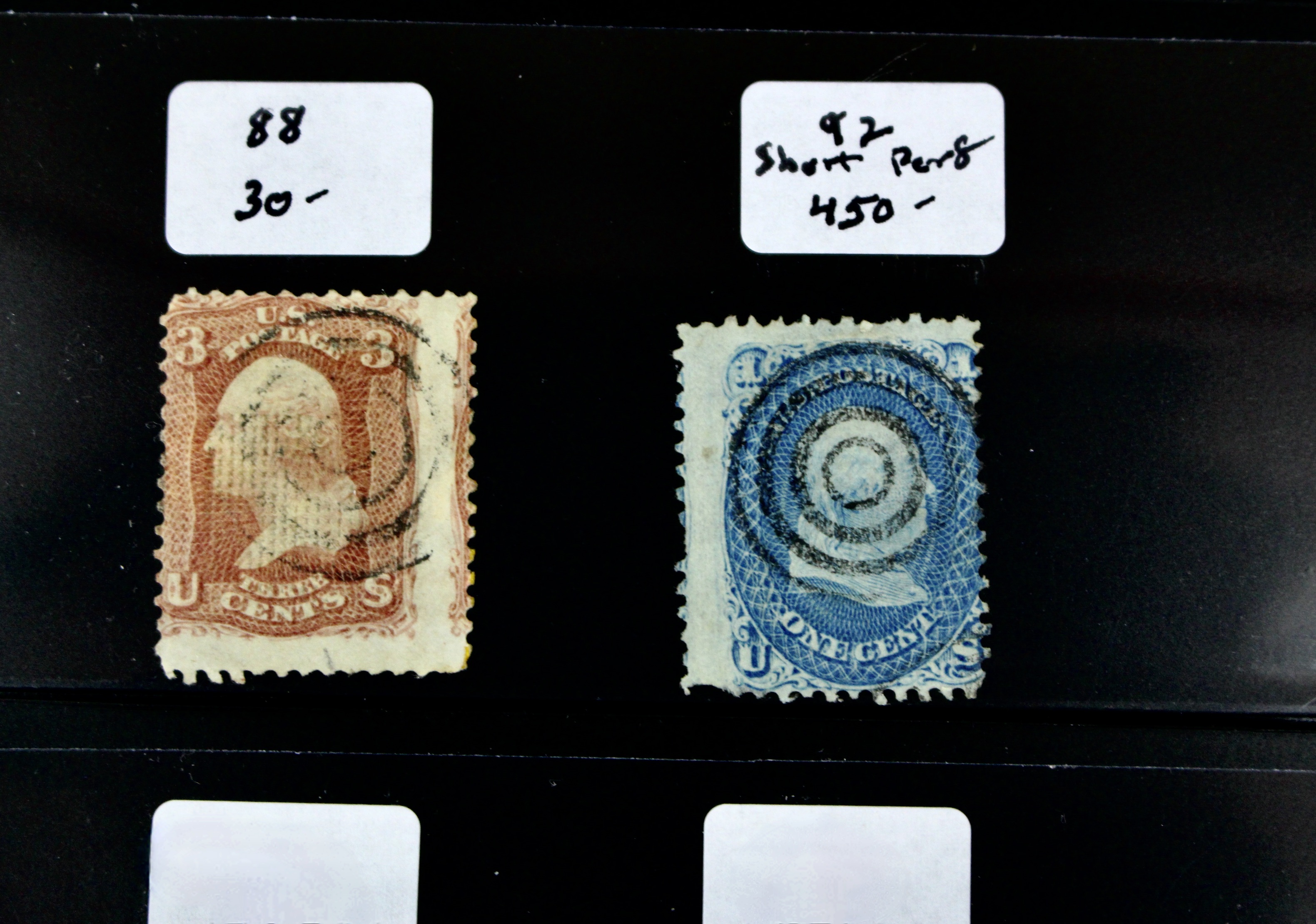Group of Twenty Early U.S. Postage Stamps, Scott 24 to 159
