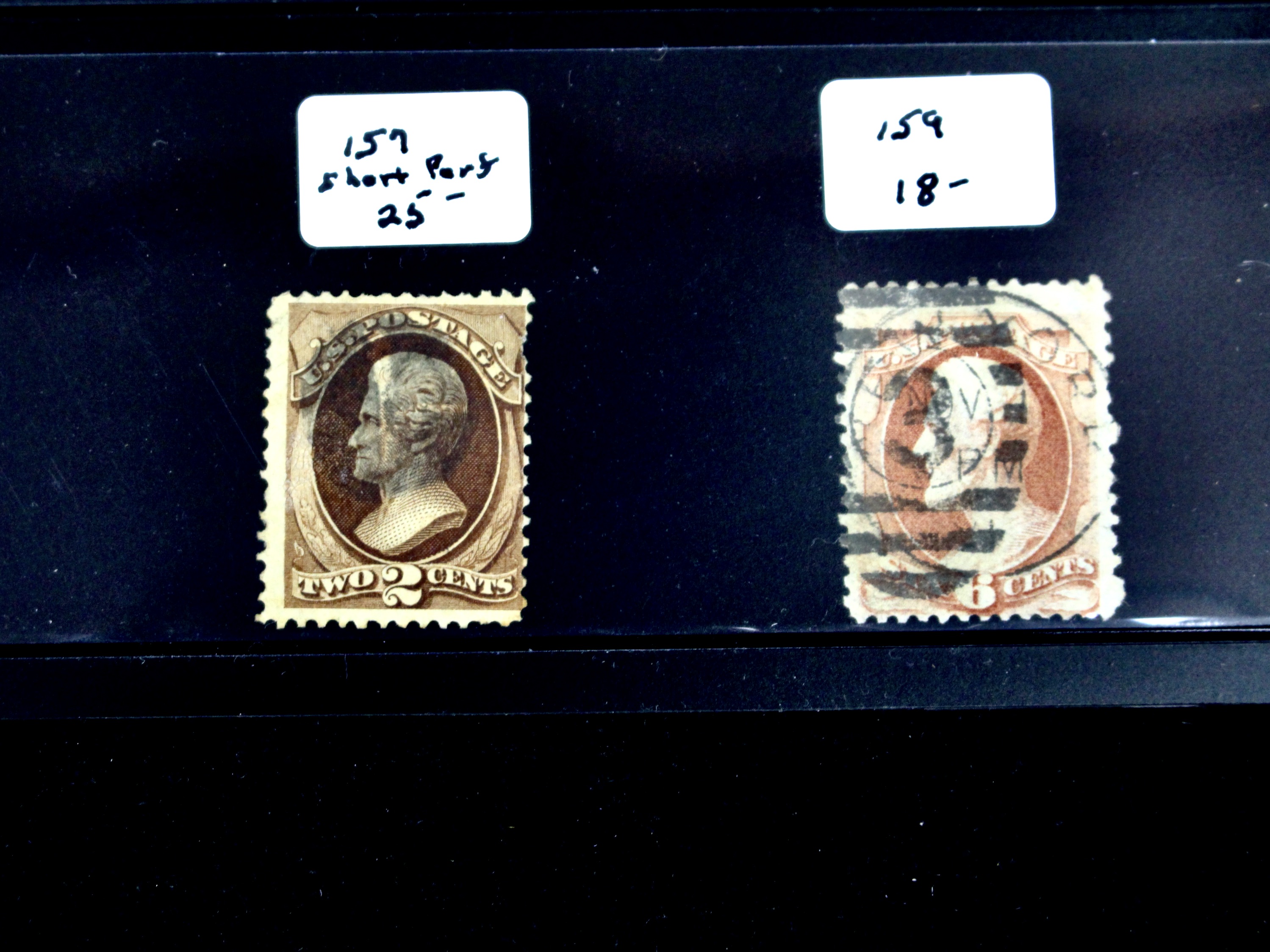 Group of Twenty Early U.S. Postage Stamps, Scott 24 to 159