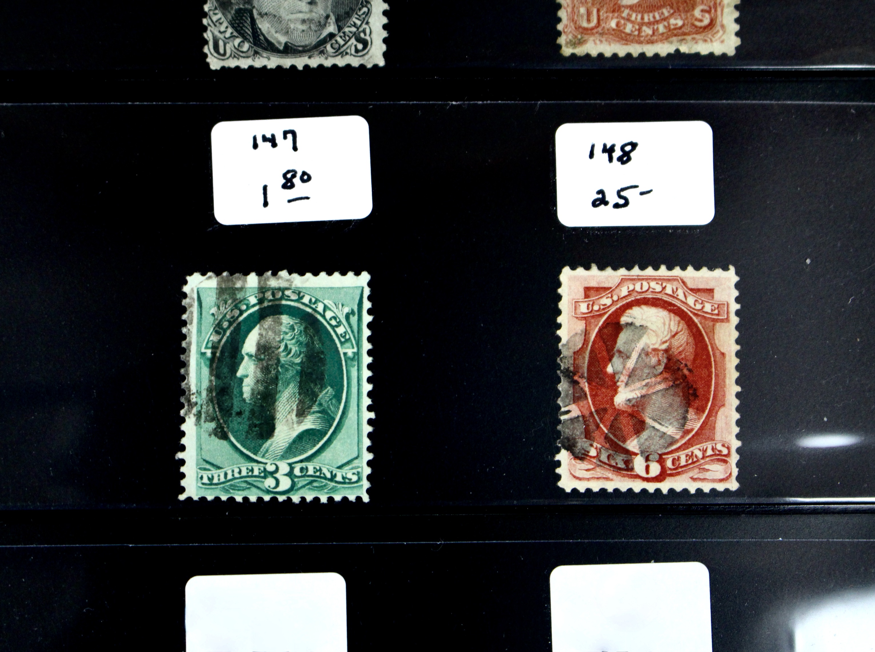 Group of Twenty Early U.S. Postage Stamps, Scott 24 to 159