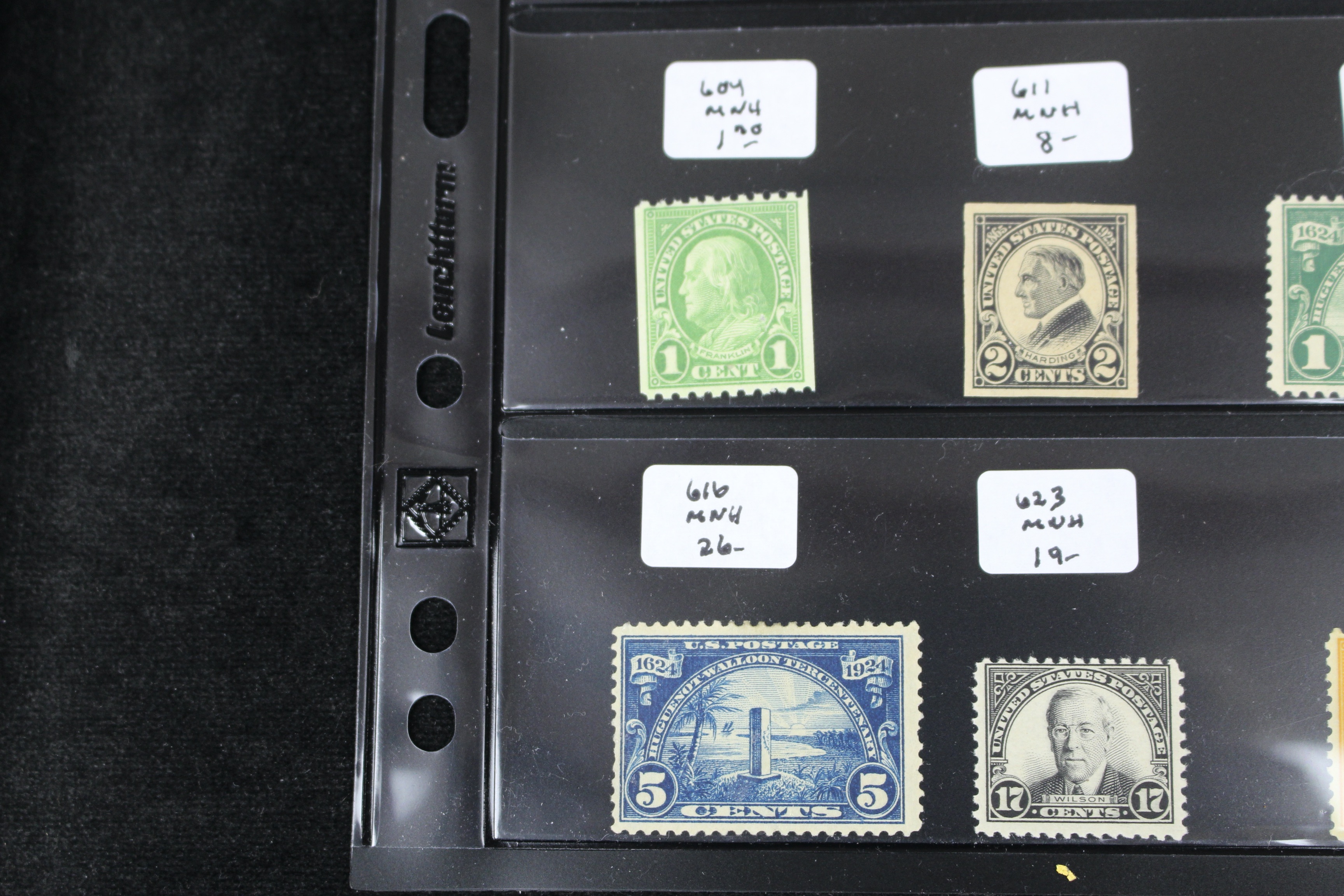 Twenty Early Mint Condition U.S. Postage Stamps, Scott 553 to 723