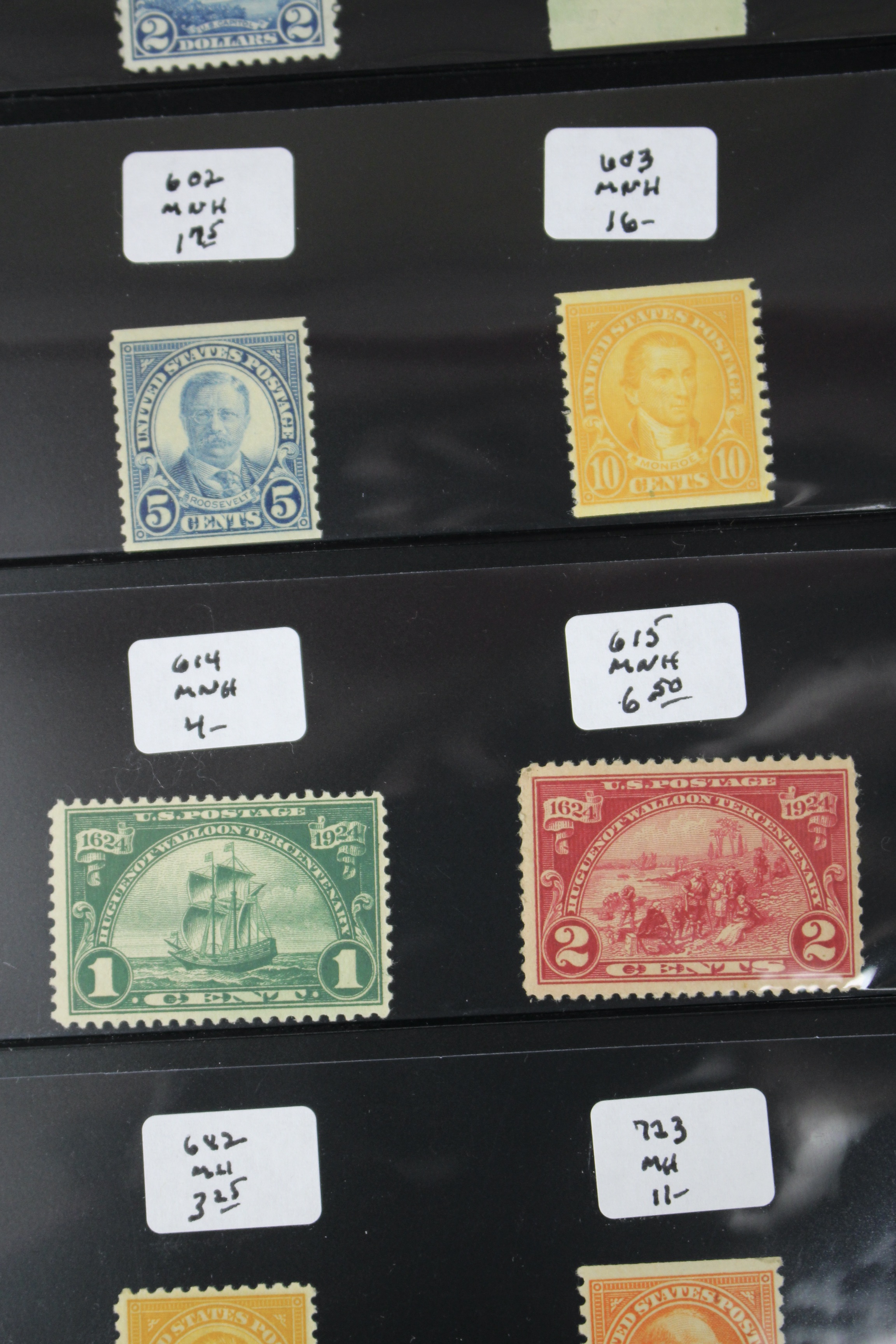 Twenty Early Mint Condition U.S. Postage Stamps, Scott 553 to 723