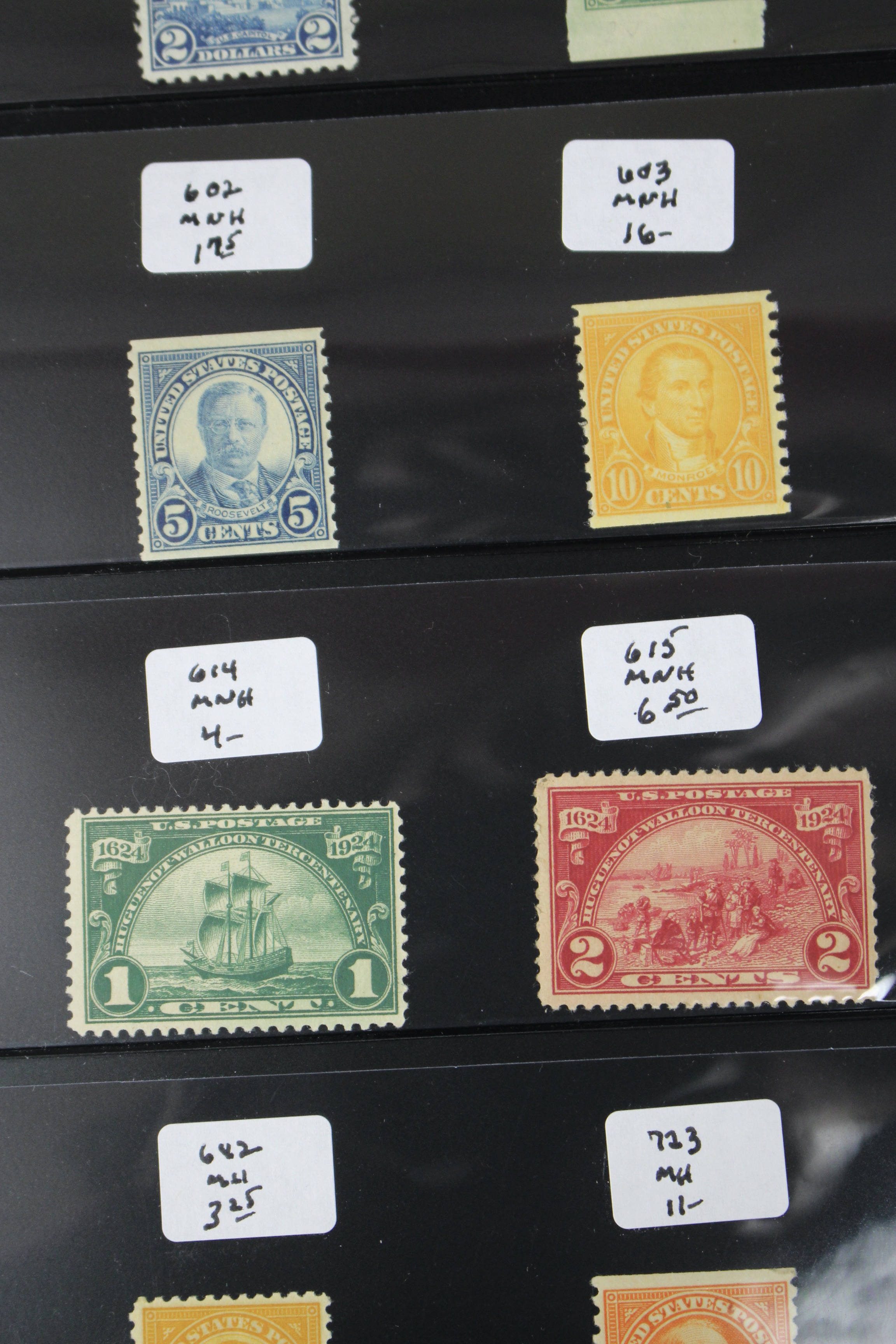 Twenty Early Mint Condition U.S. Postage Stamps, Scott 553 to 723