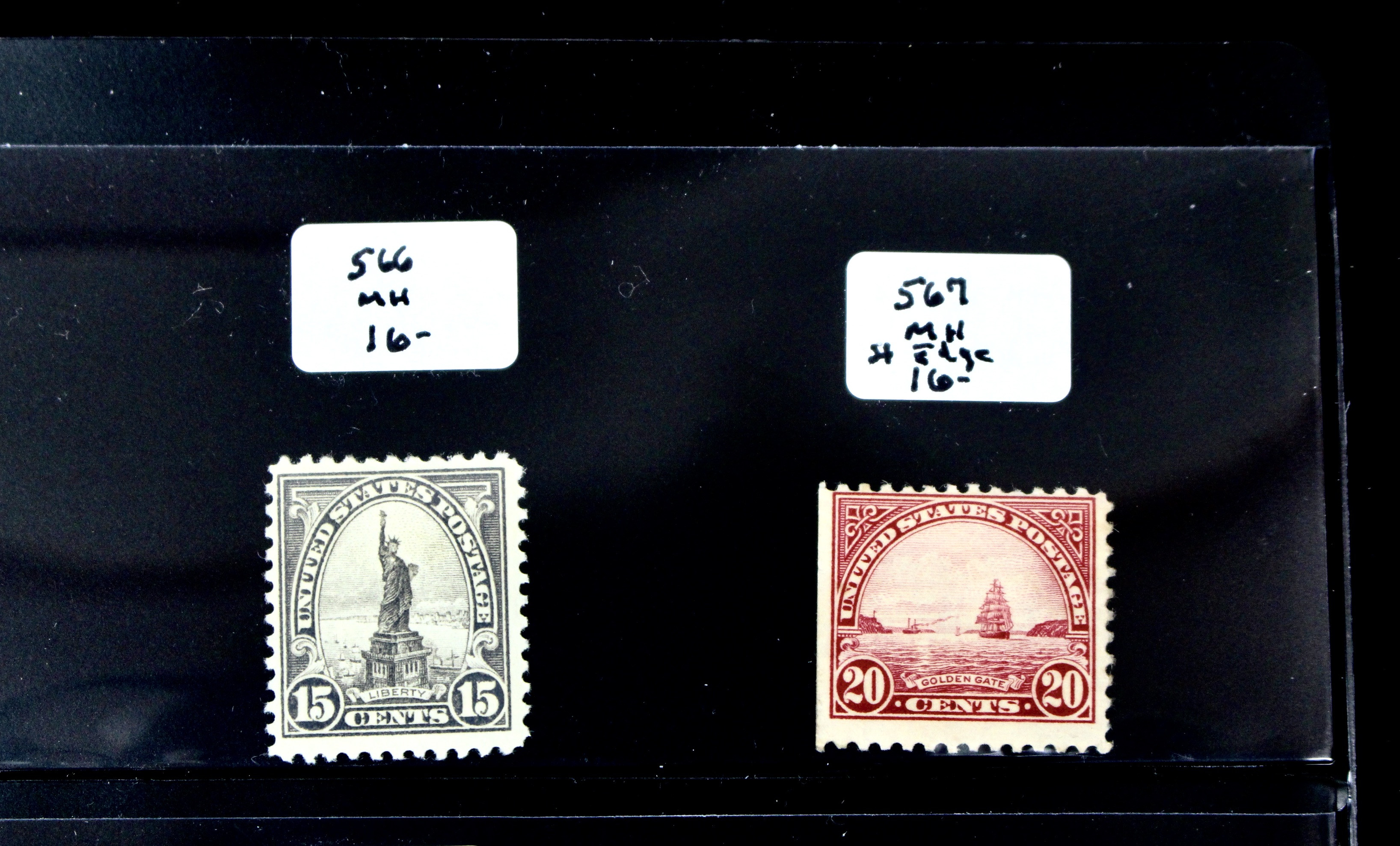 Twenty Early Mint Condition U.S. Postage Stamps, Scott 553 to 723