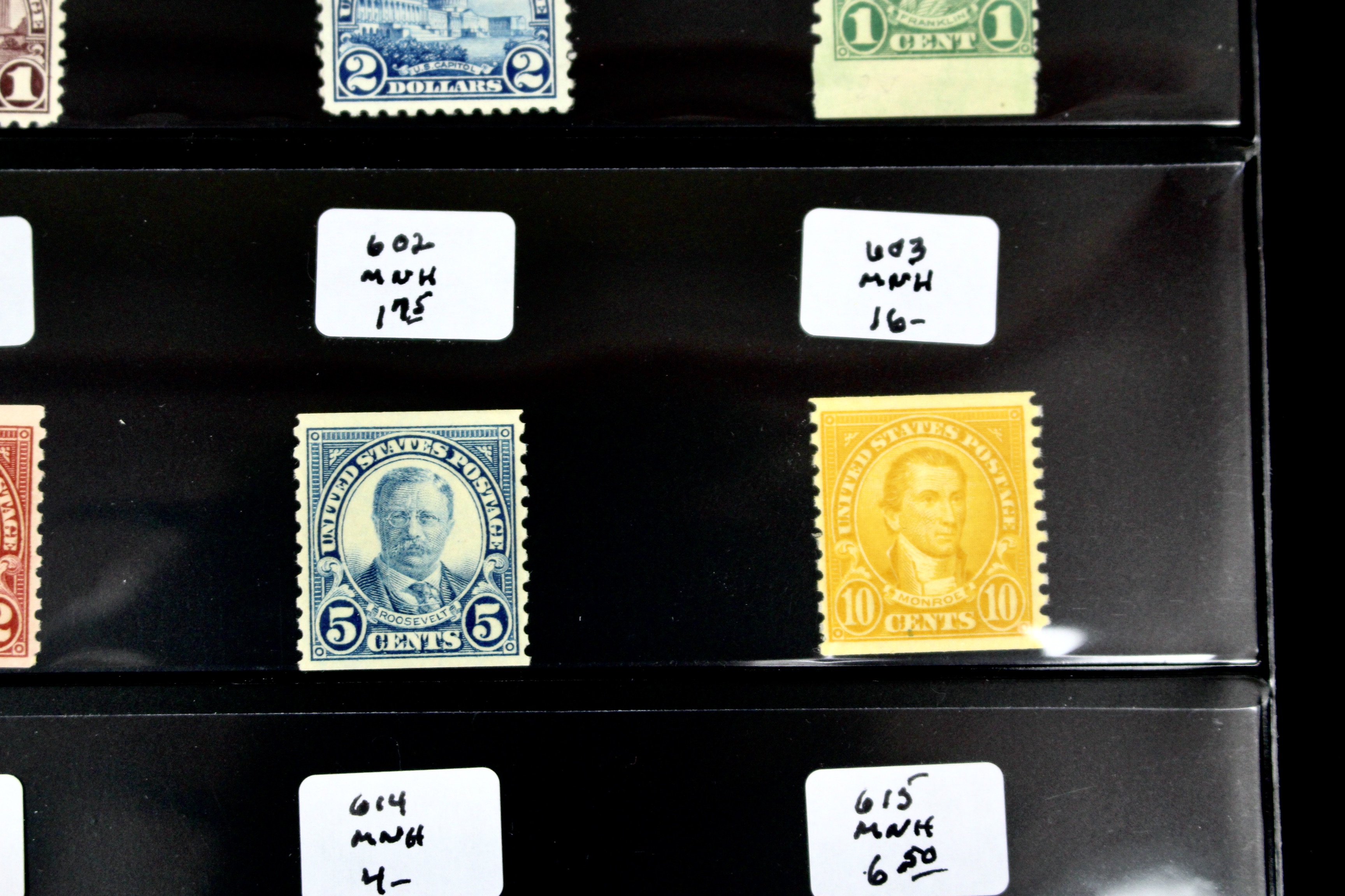 Twenty Early Mint Condition U.S. Postage Stamps, Scott 553 to 723