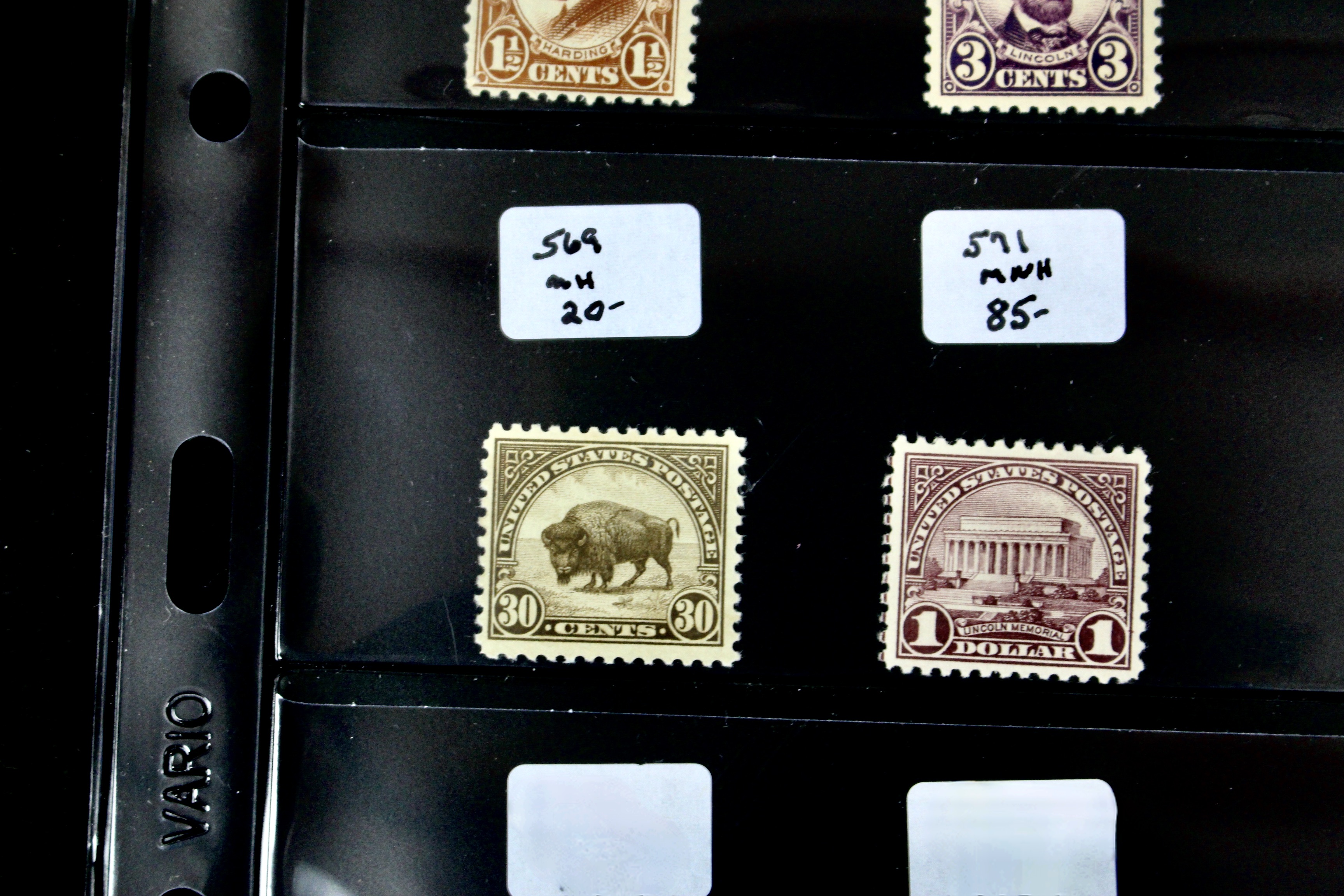 Twenty Early Mint Condition U.S. Postage Stamps, Scott 553 to 723