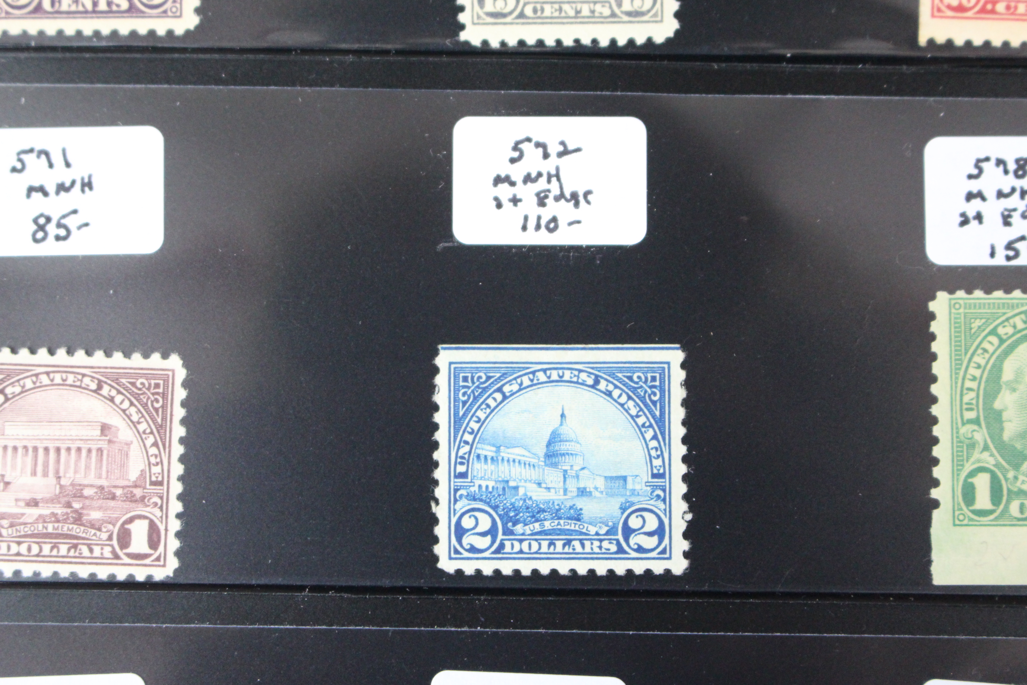 Twenty Early Mint Condition U.S. Postage Stamps, Scott 553 to 723