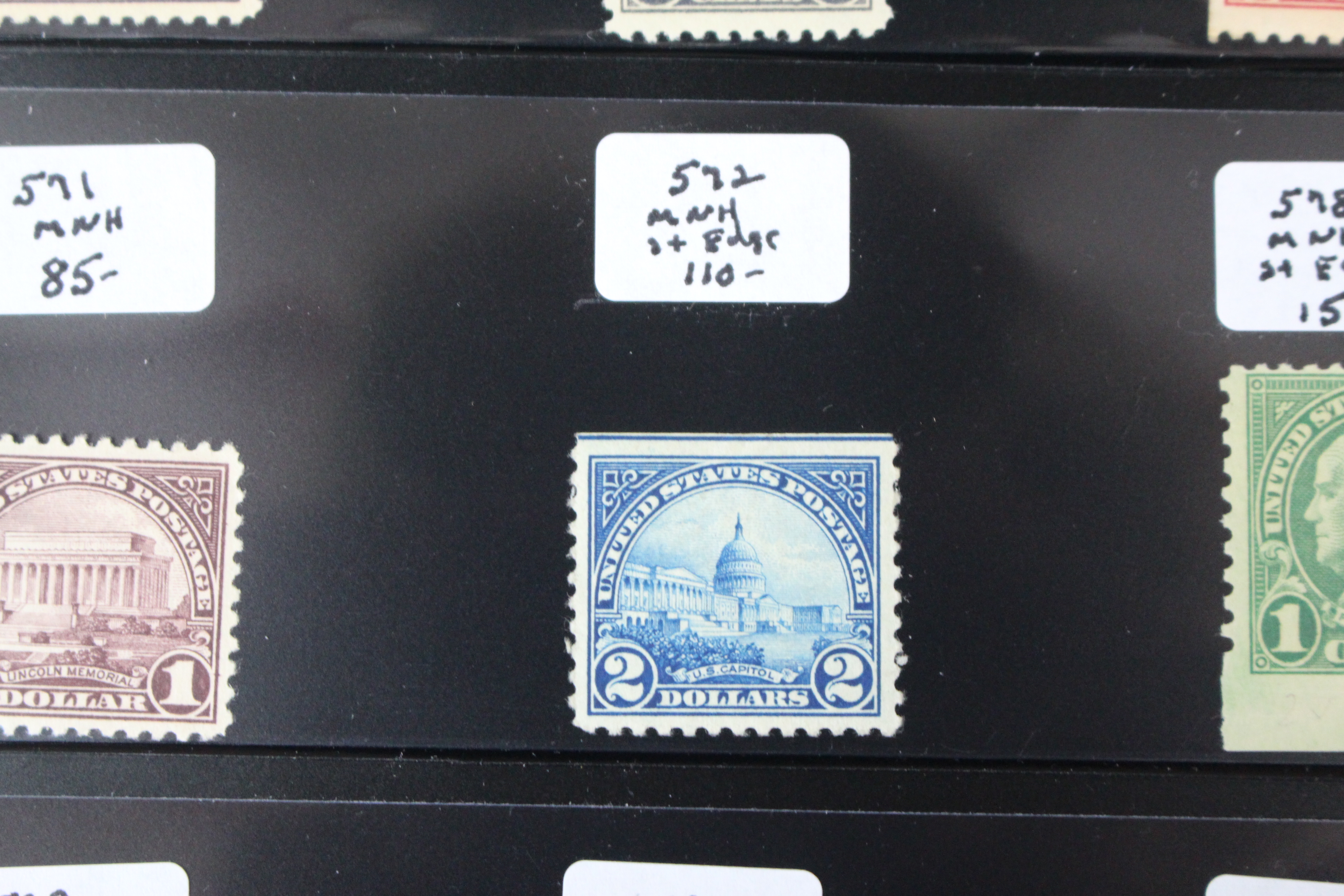 Twenty Early Mint Condition U.S. Postage Stamps, Scott 553 to 723