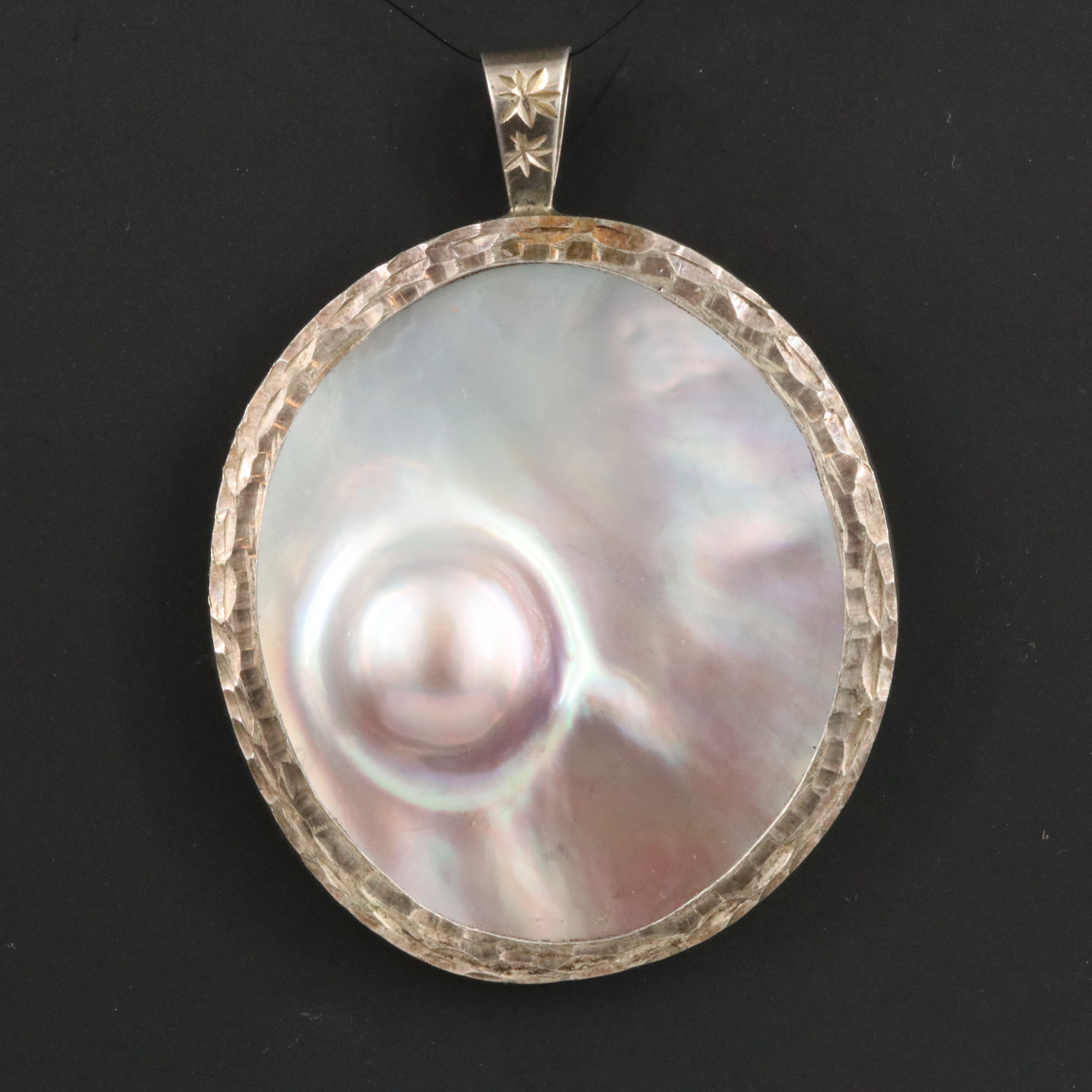 900 Silver Blister Pearl Pendant
