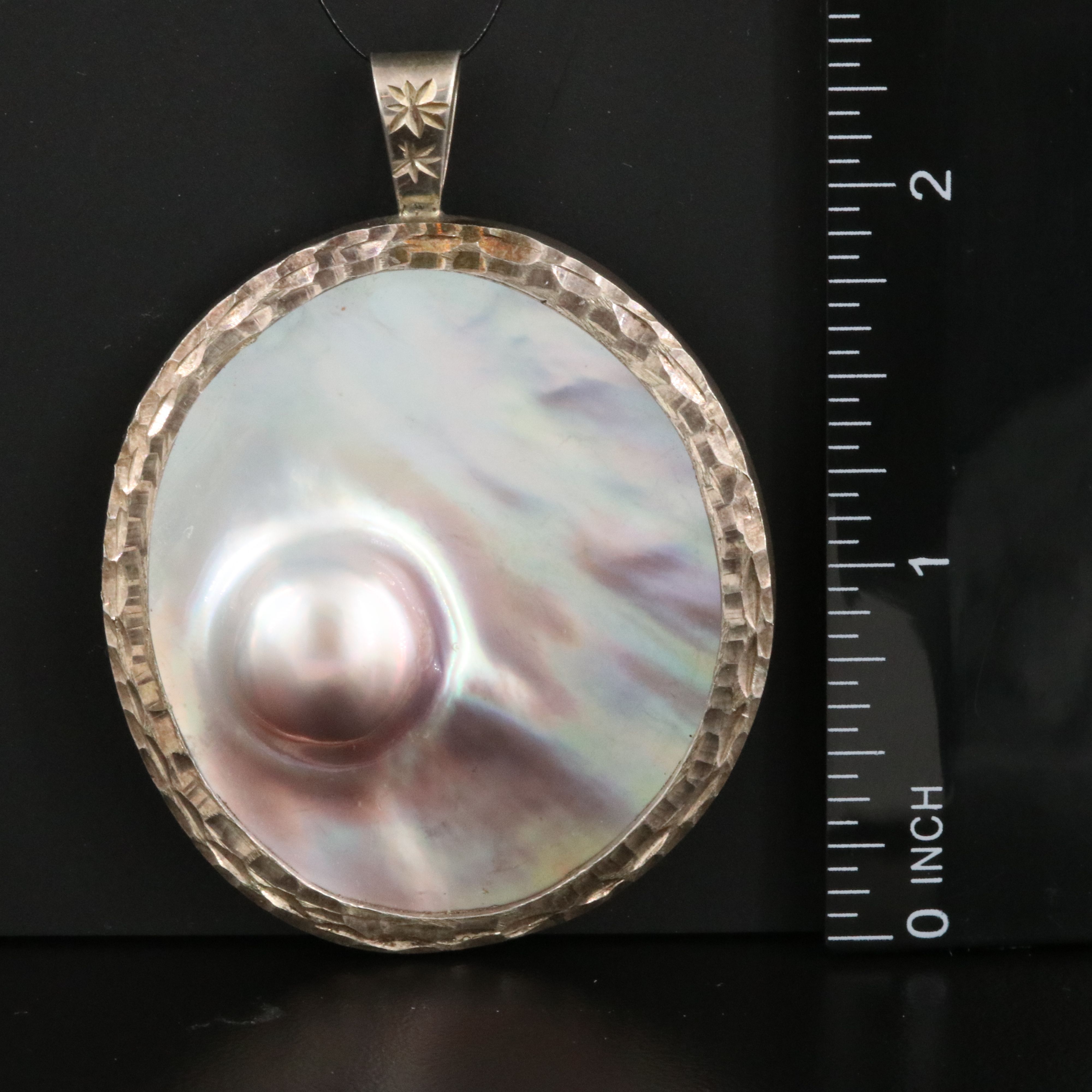900 Silver Blister Pearl Pendant