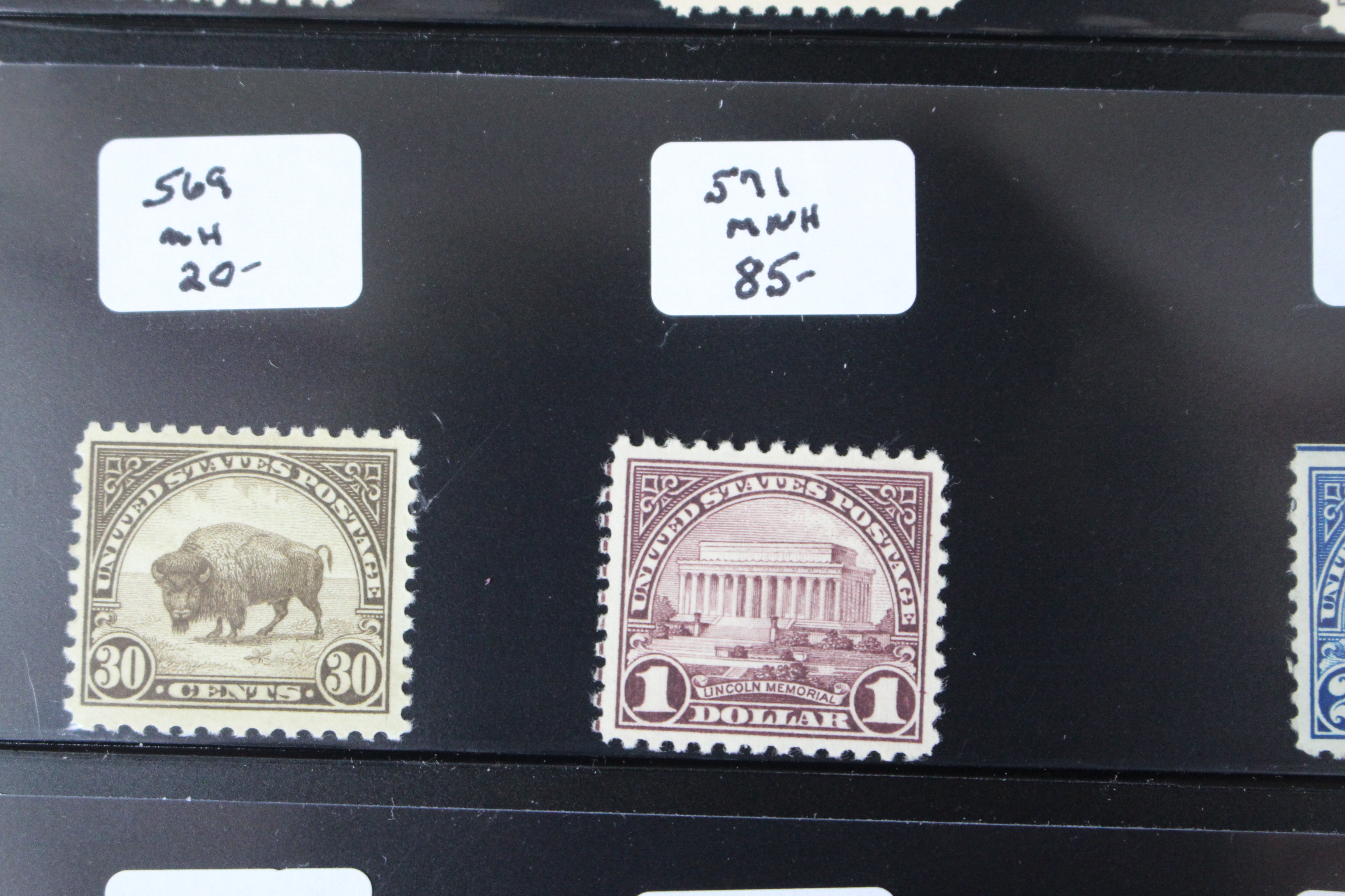 Twenty Early Mint Condition U.S. Postage Stamps, Scott 553 to 723