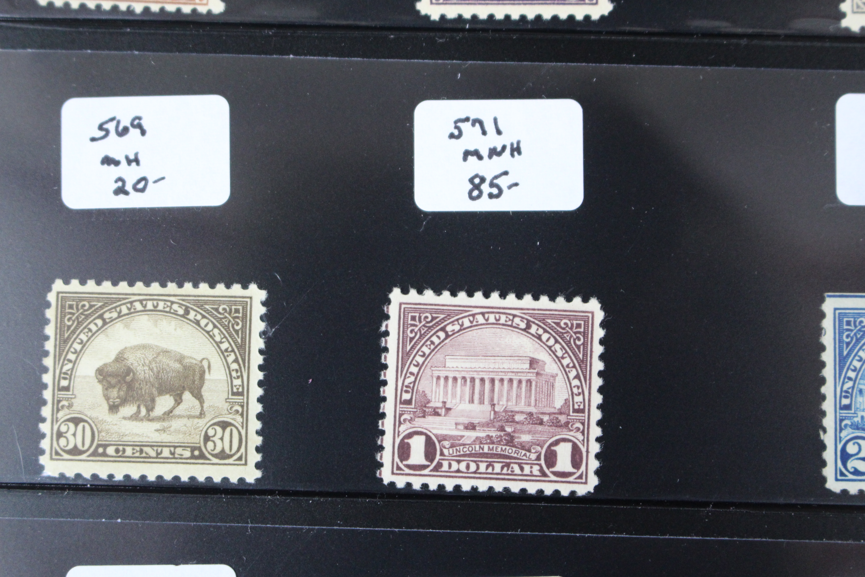 Twenty Early Mint Condition U.S. Postage Stamps, Scott 553 to 723