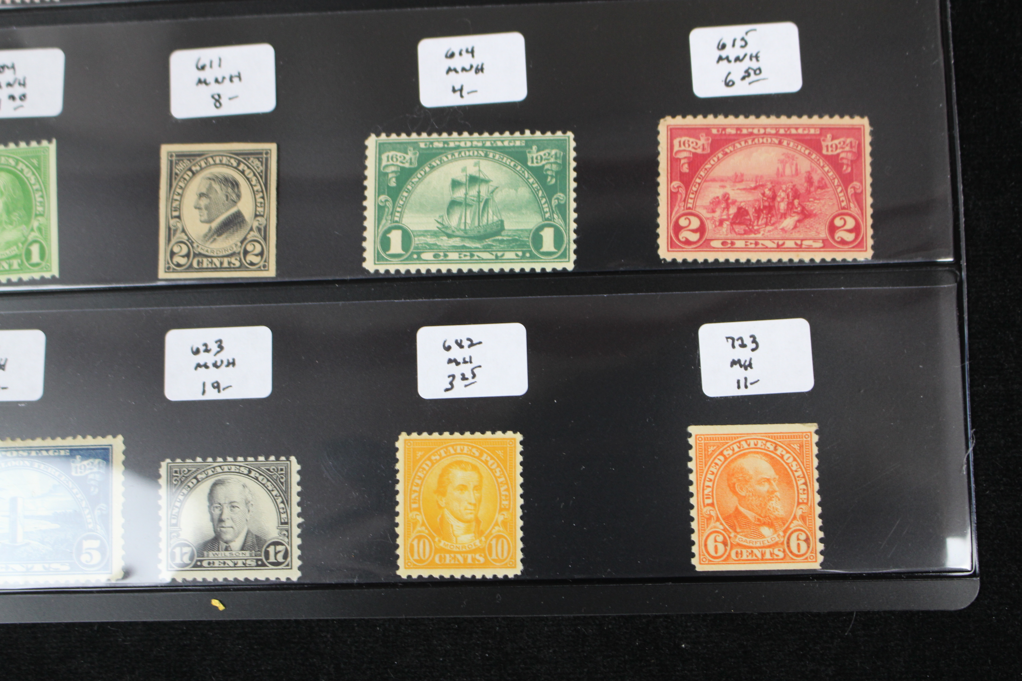 Twenty Early Mint Condition U.S. Postage Stamps, Scott 553 to 723