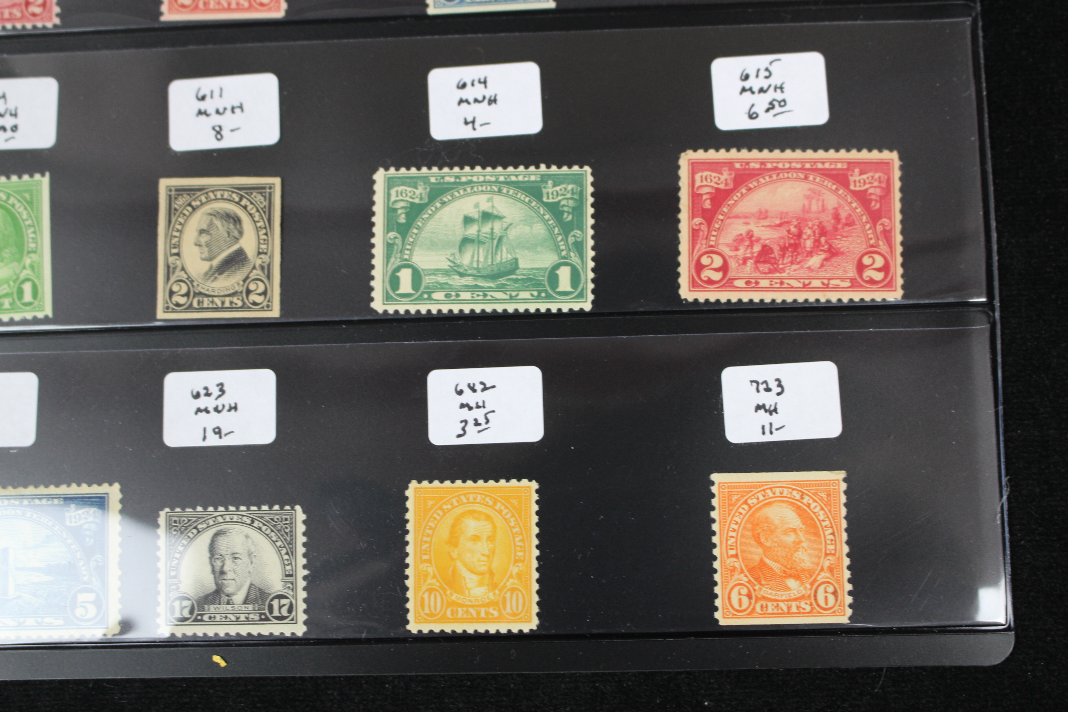 Twenty Early Mint Condition U.S. Postage Stamps, Scott 553 to 723