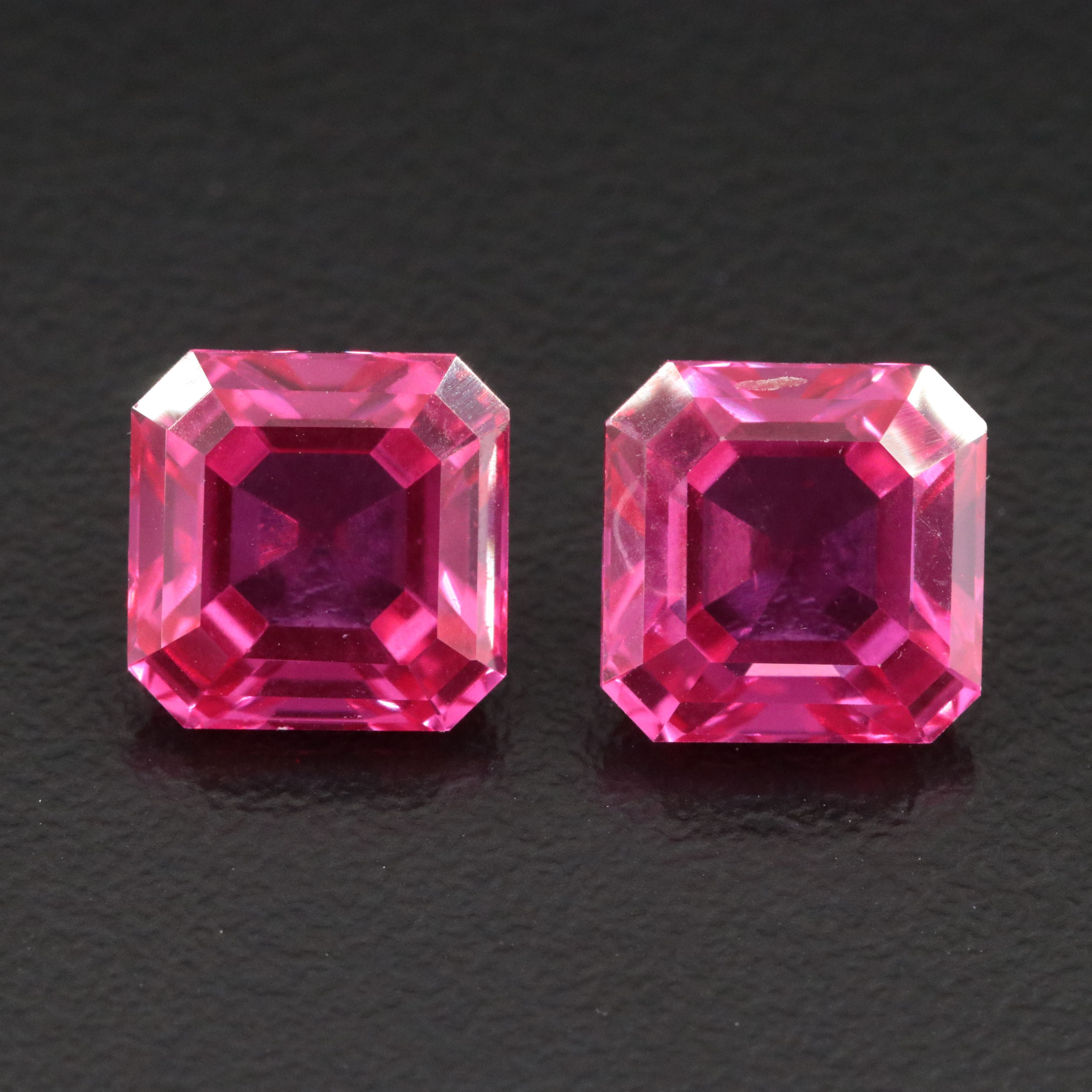 Loose 9.73 CTW Lab Grown Sapphire Pair