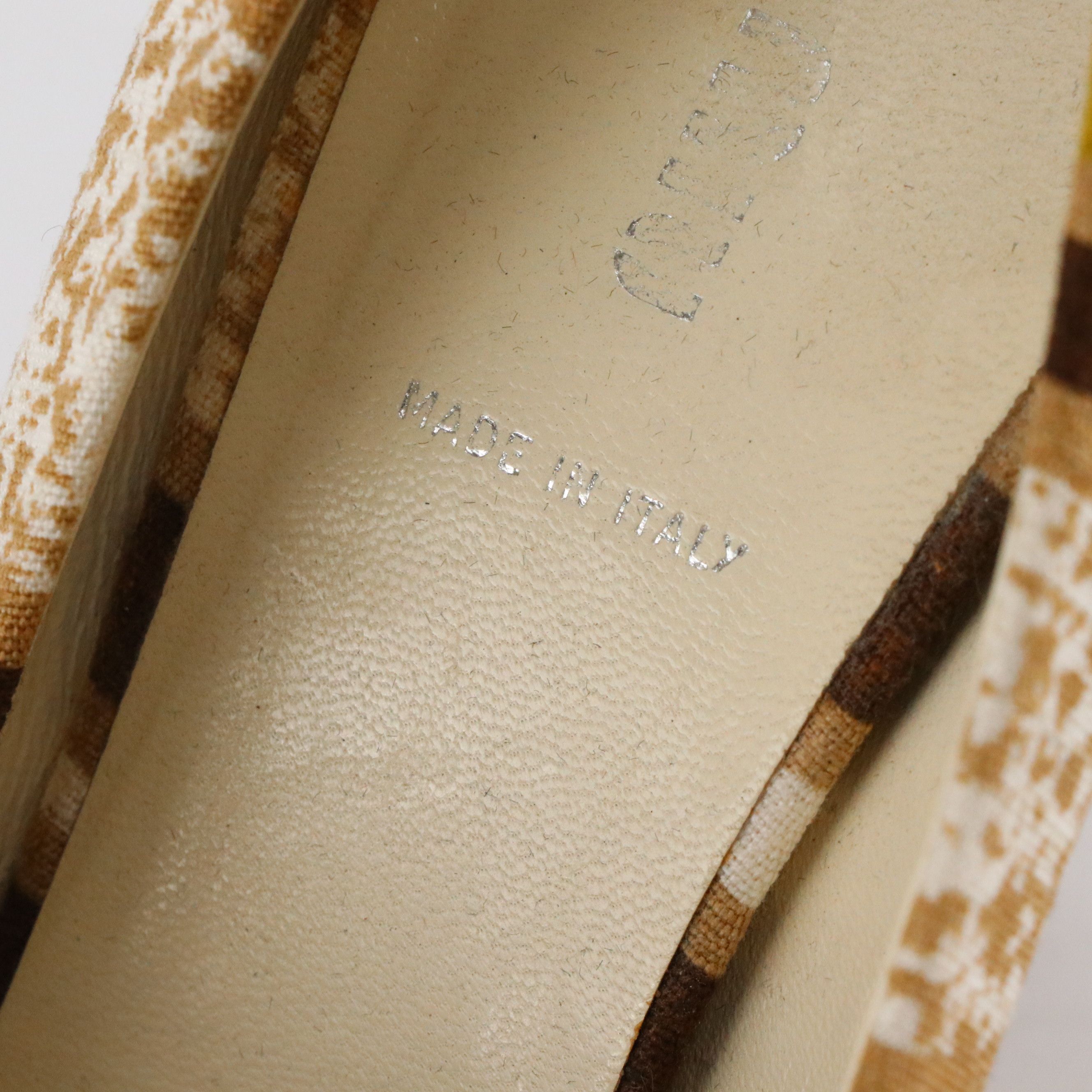 Miu Miu Pointed-Toe Pumps in Printed Canvas