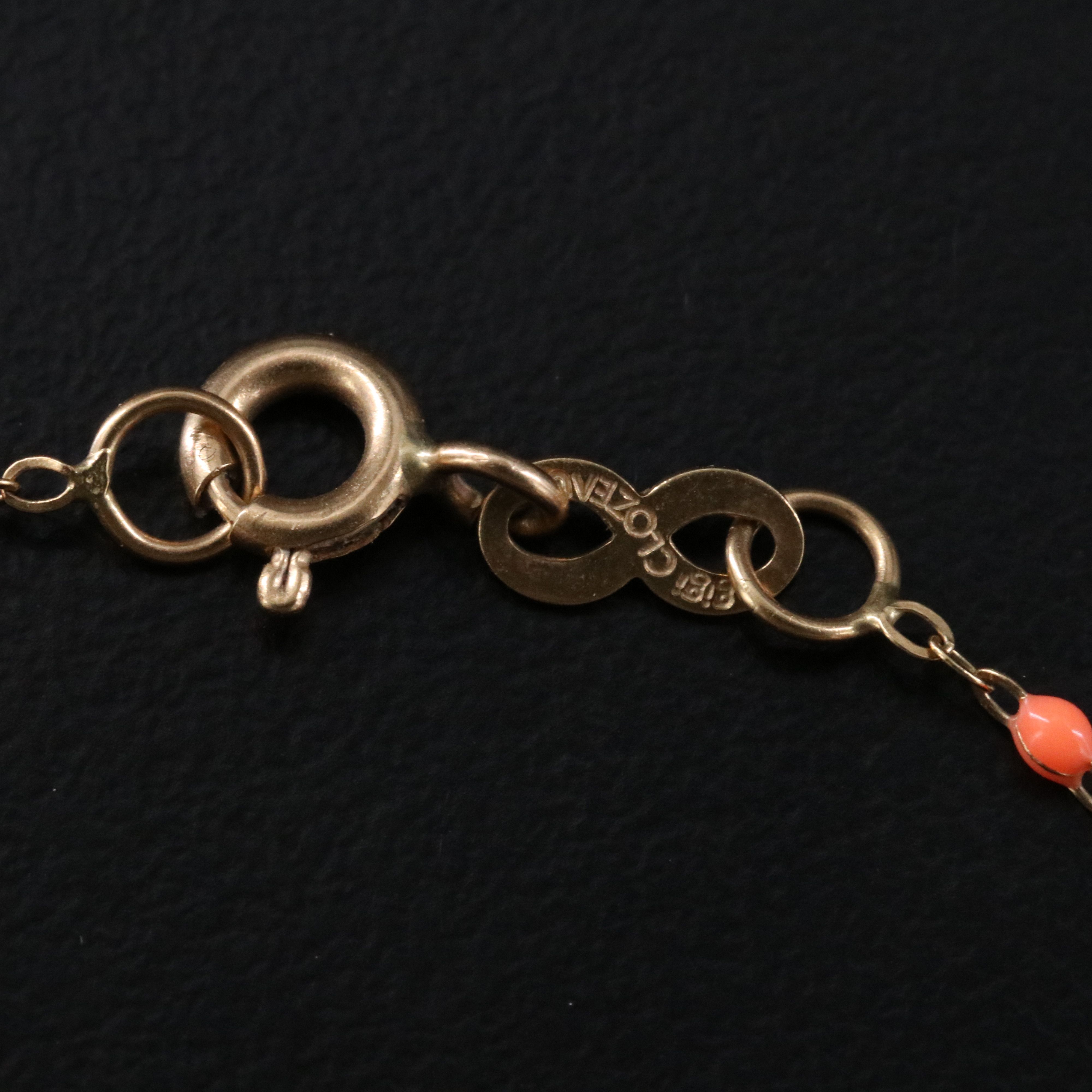 Gigi Clozeau Classic 18K Enamel Station Bracelet