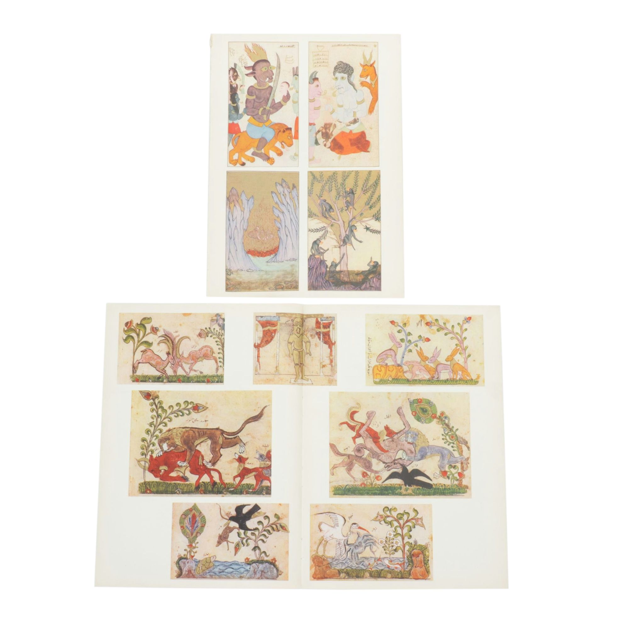 Photogravures Including Depictions of Animal Fables and Astrological Signs