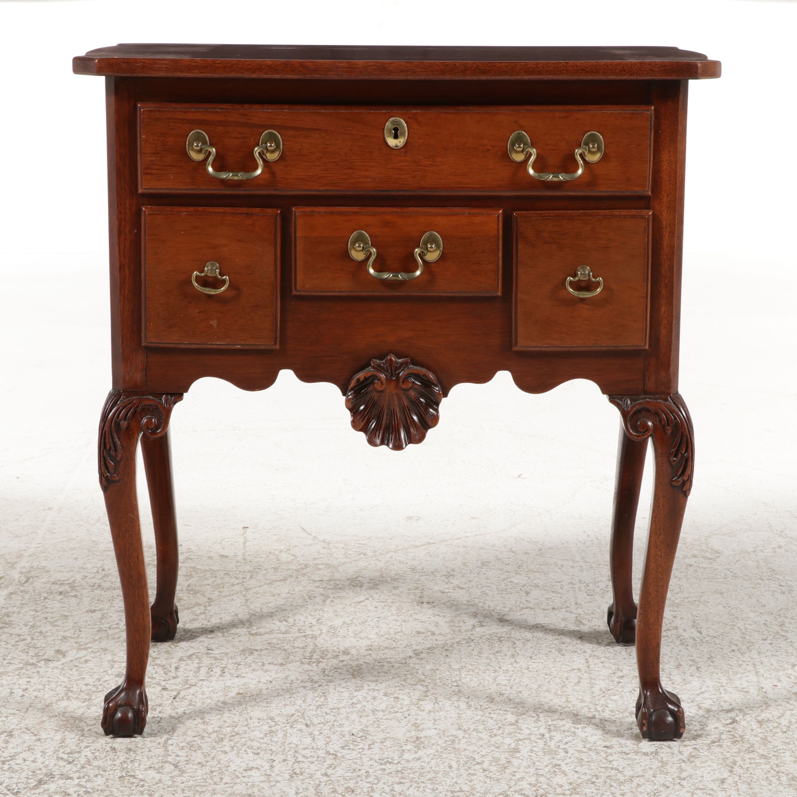 Link-Taylor Chippendale Style Mahogany Lowboy, Late 20th Century