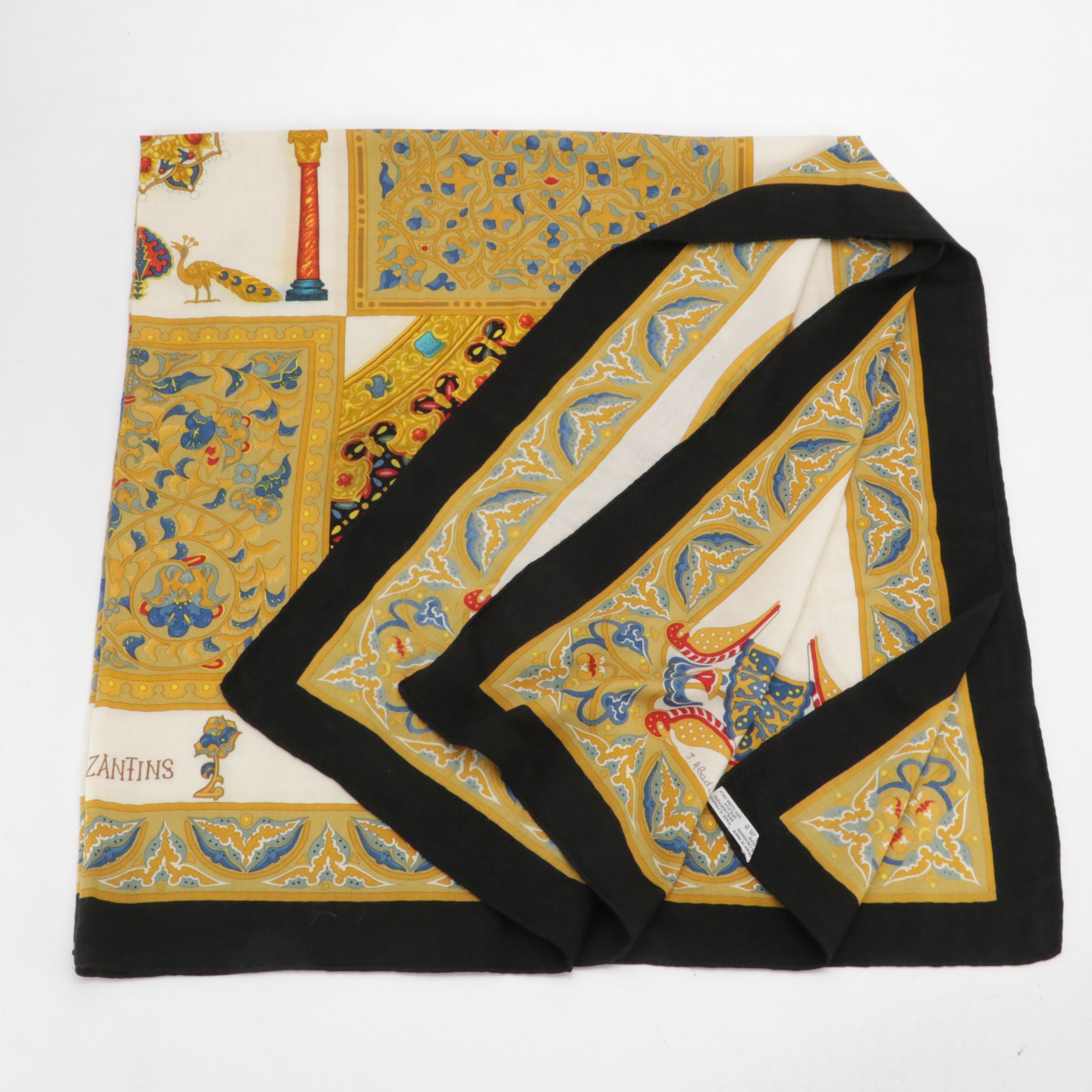 Hermès "Ciels Byzantins" Scarf 140 in Cashmere/Silk Blend with Box