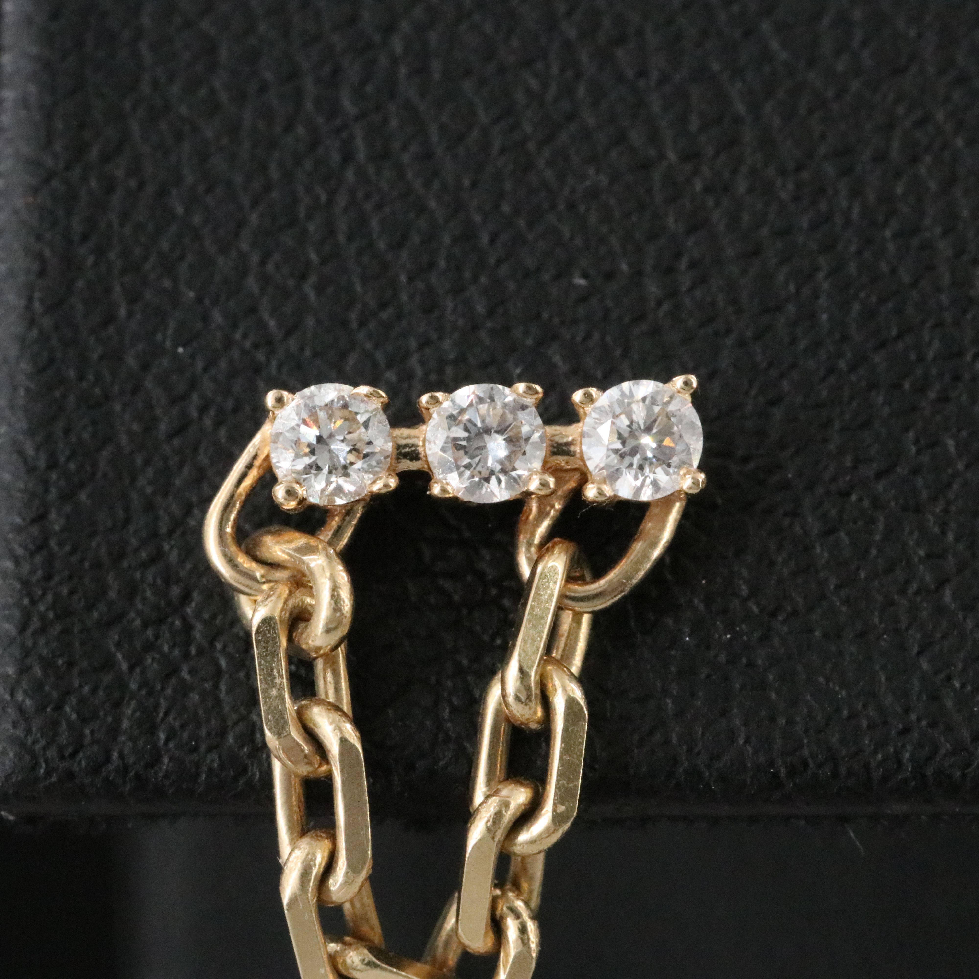 14K 0.37 CTW Diamond Chain Stud Earrings