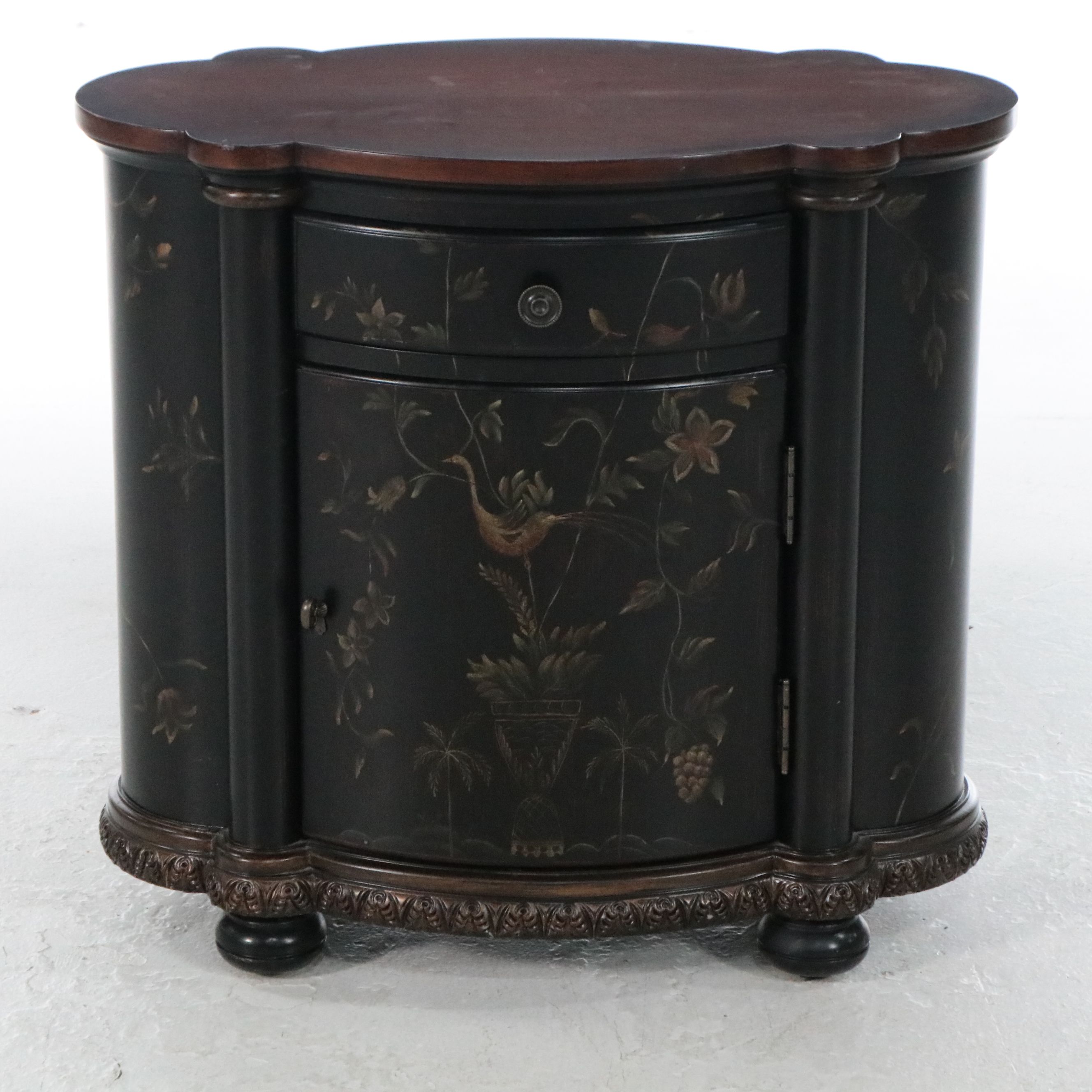 Chinoiserie Style Painted Commode with Gilt Accents, 21st Century