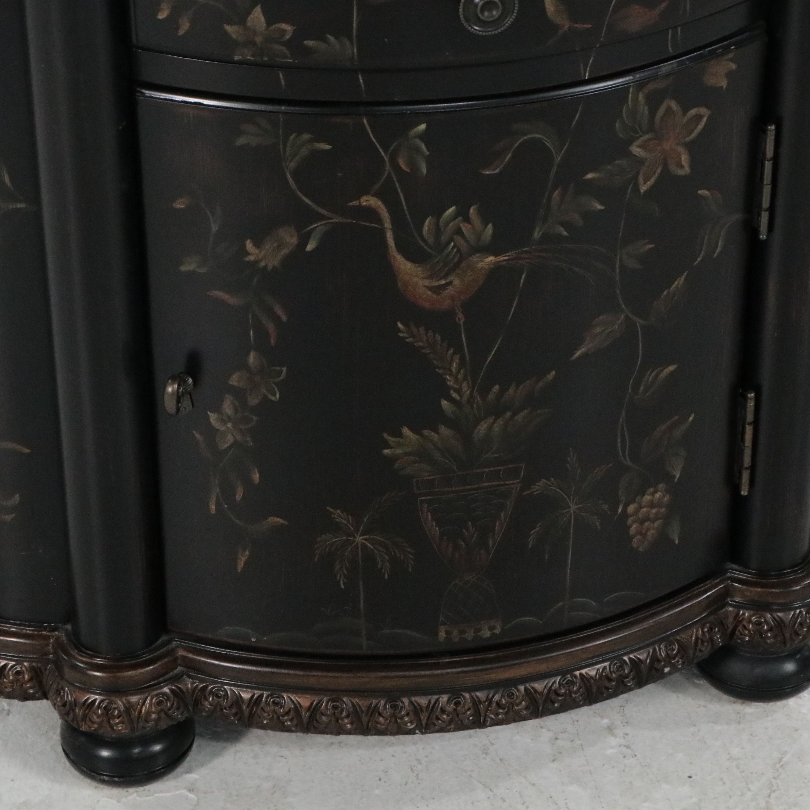 Chinoiserie Style Painted Commode with Gilt Accents, 21st Century