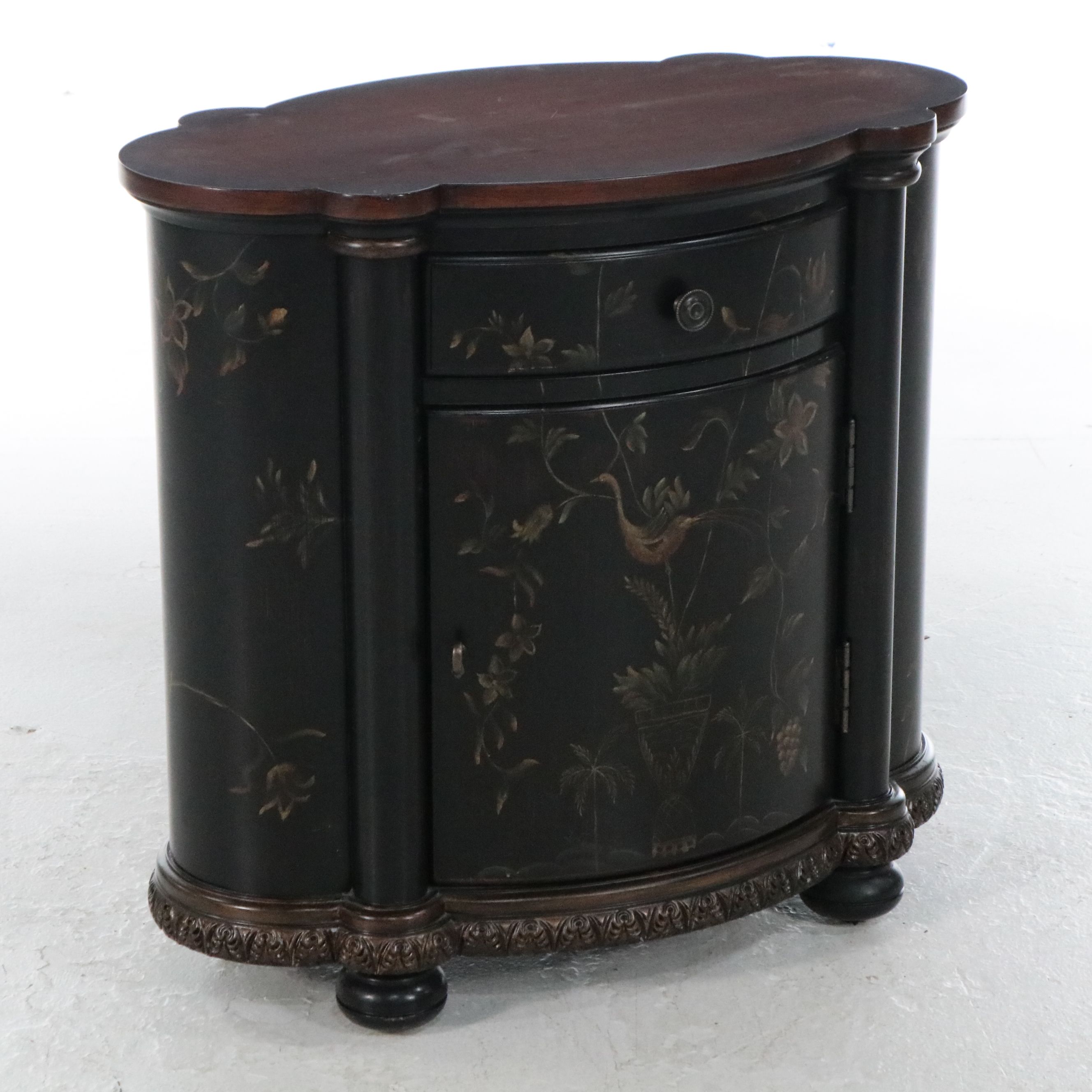 Chinoiserie Style Painted Commode with Gilt Accents, 21st Century