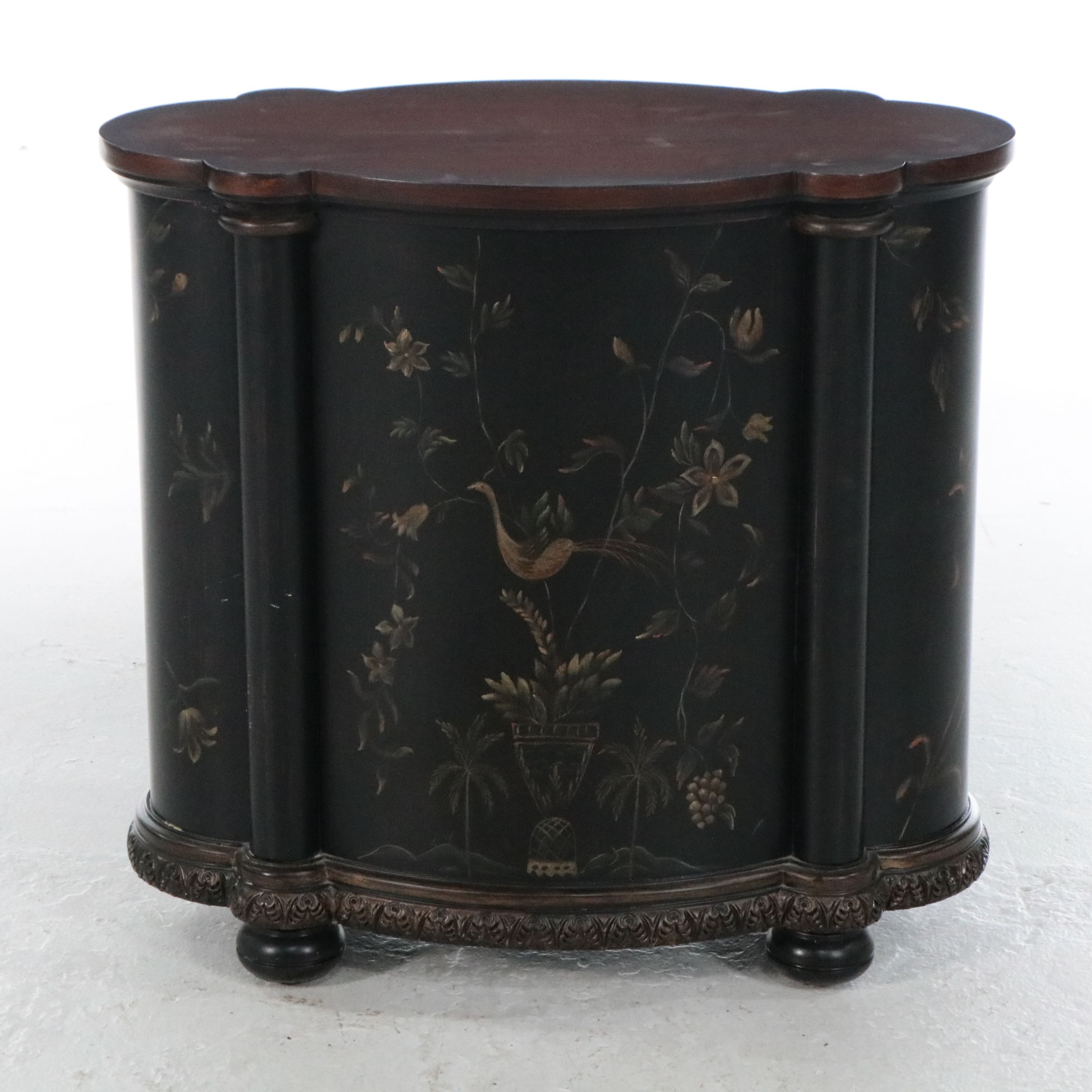 Chinoiserie Style Painted Commode with Gilt Accents, 21st Century