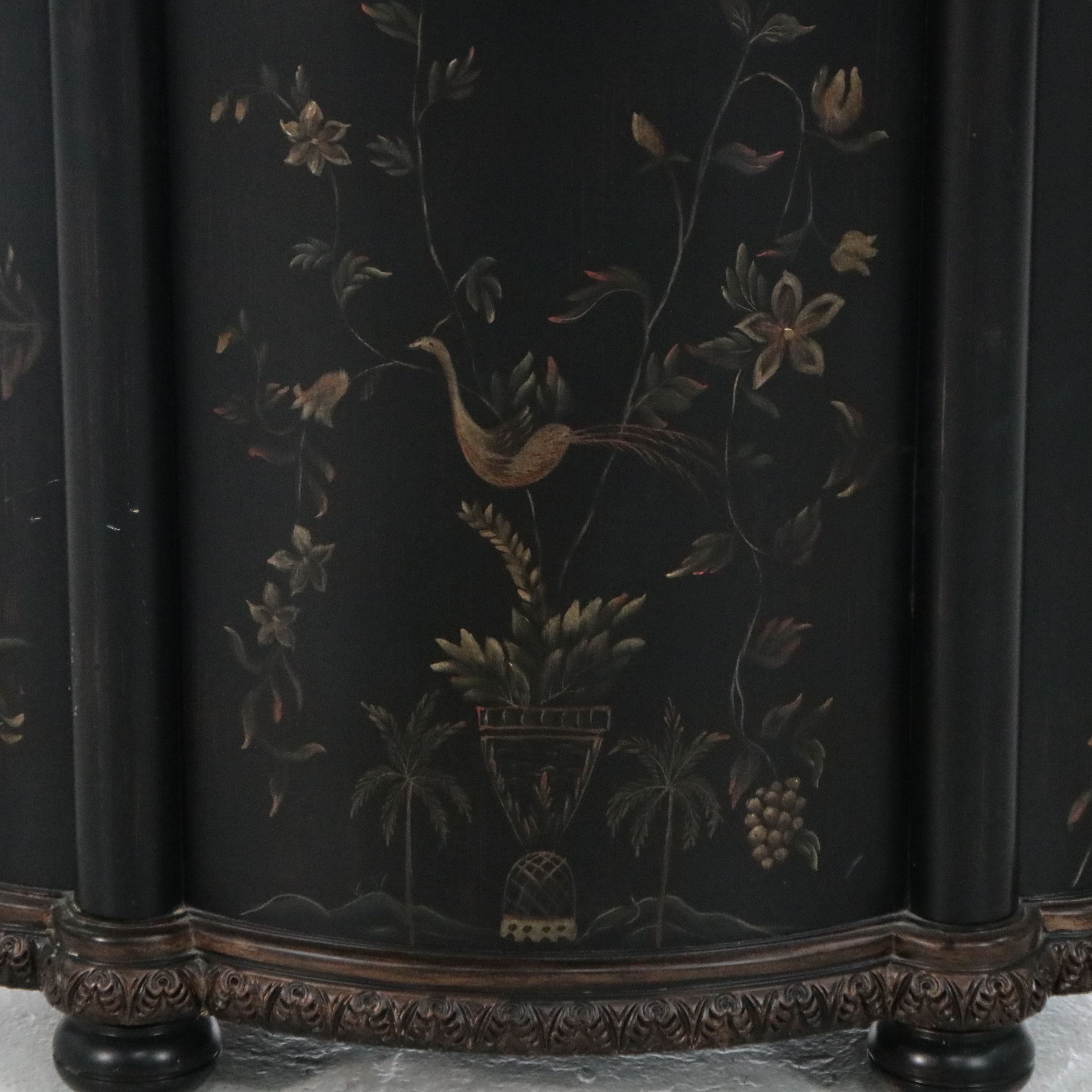 Chinoiserie Style Painted Commode with Gilt Accents, 21st Century