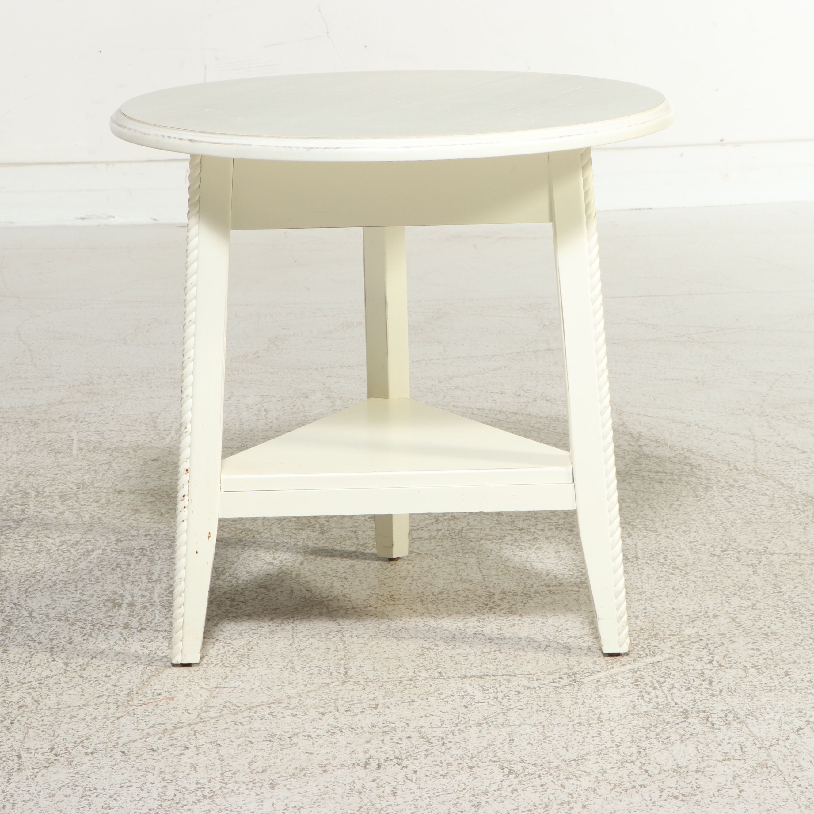 Lexington Cream Painted Side Table, 21st Century