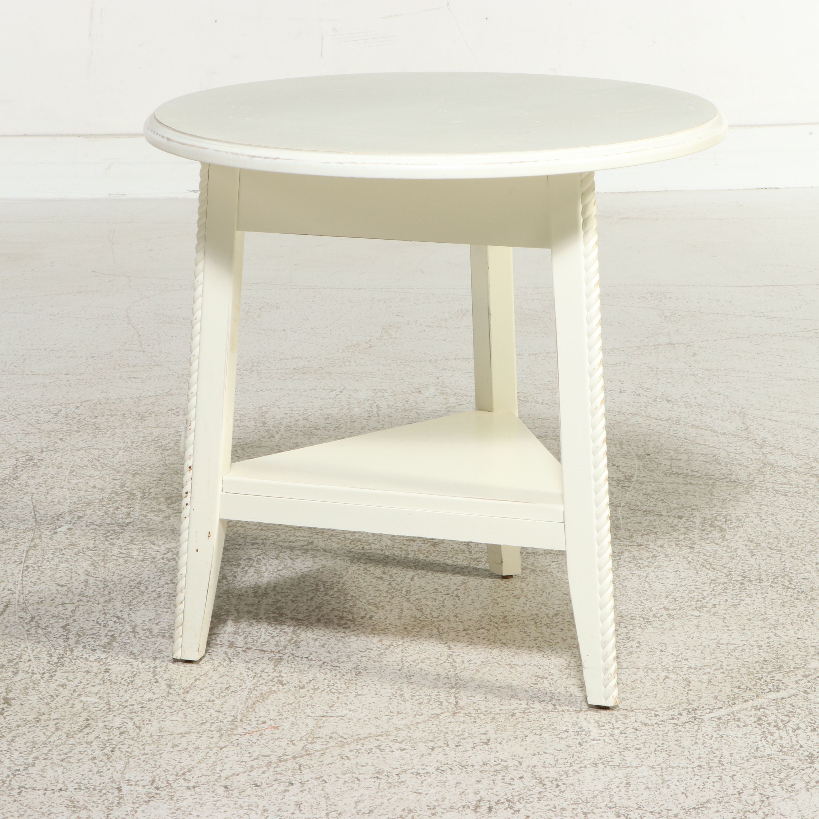 Lexington Cream Painted Side Table, 21st Century