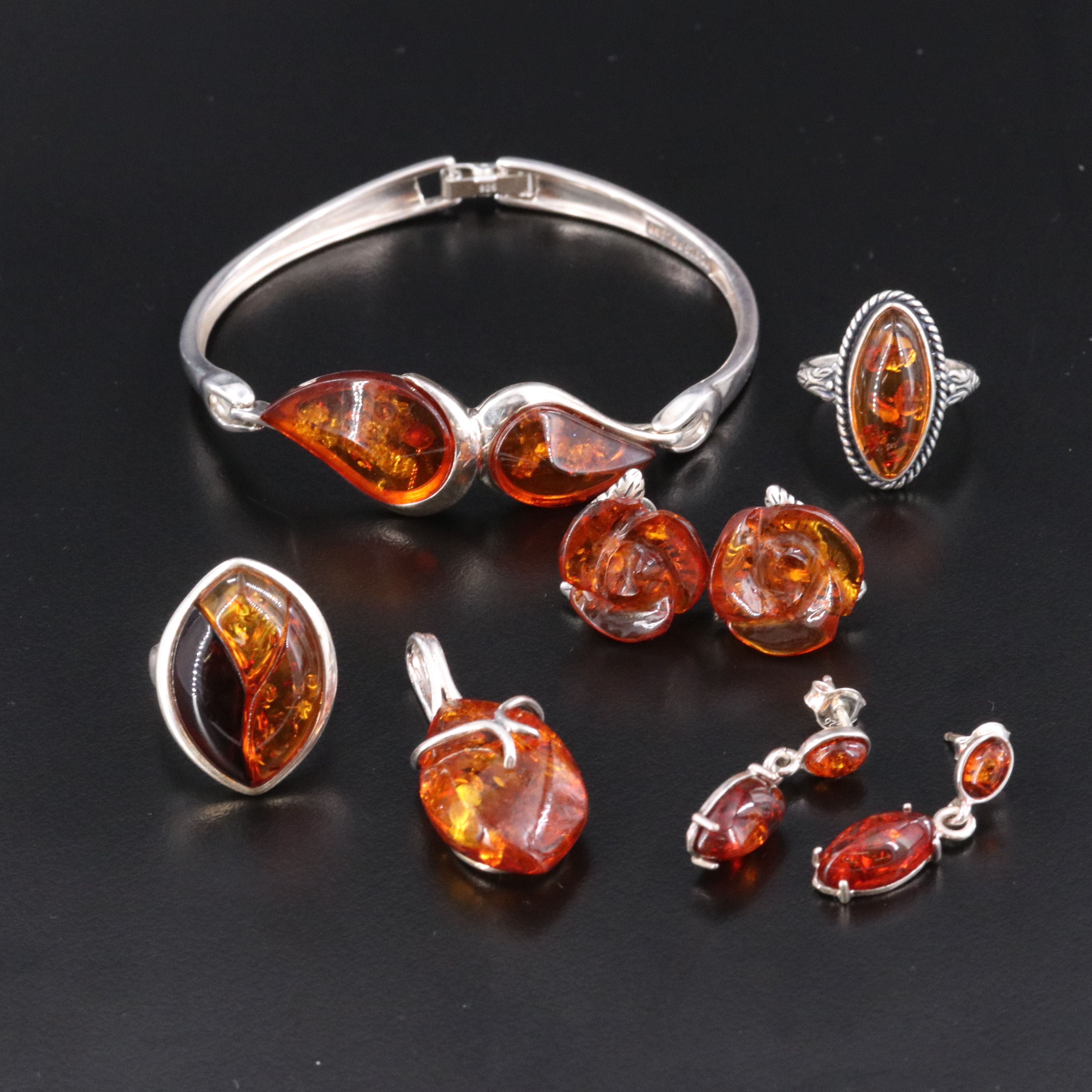 Sterling Amber Jewelry Collection