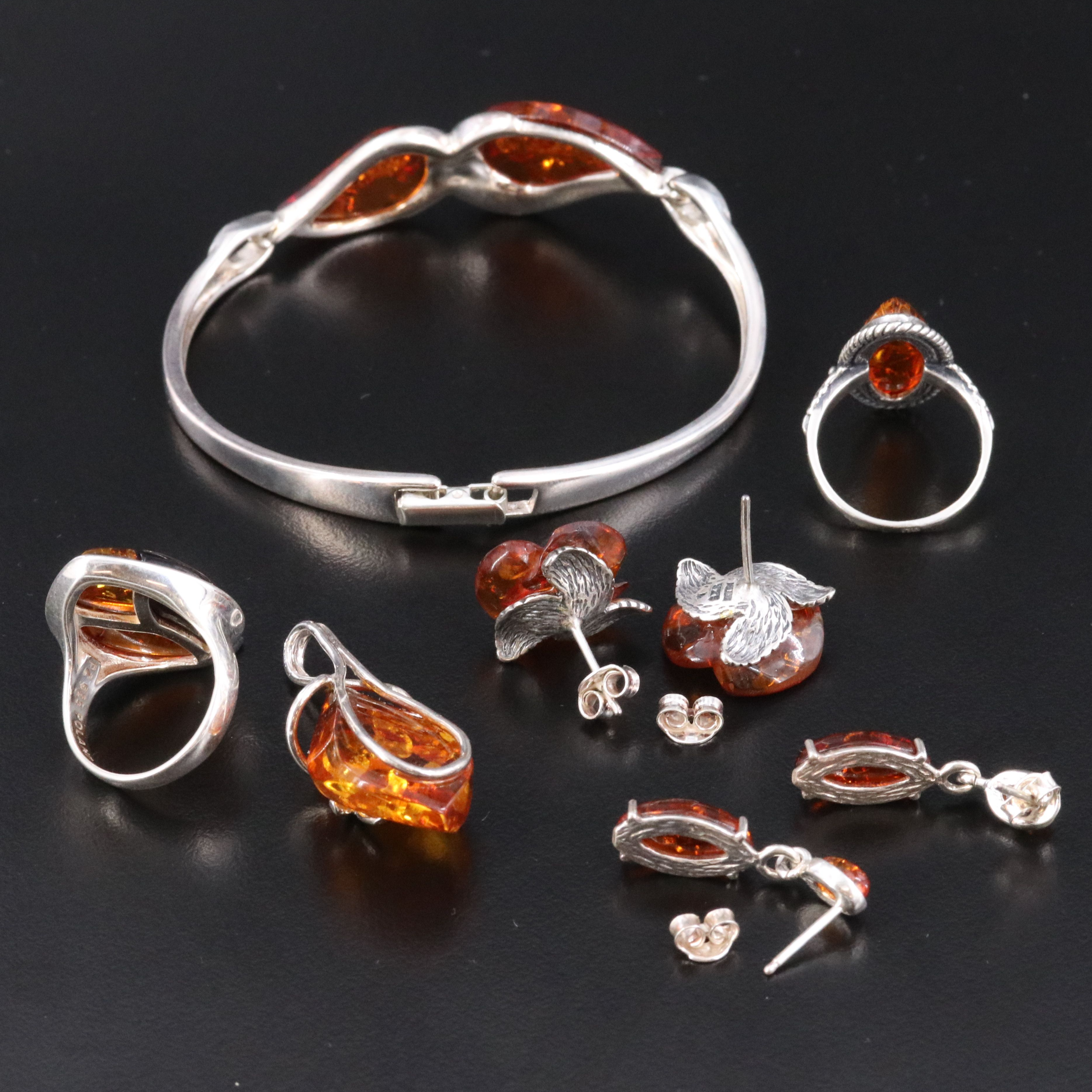 Sterling Amber Jewelry Collection
