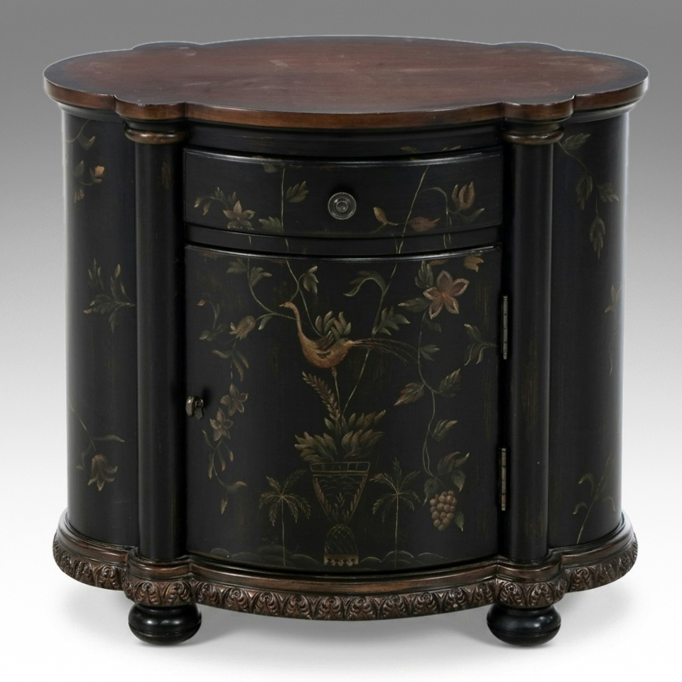 Chinoiserie Style Painted Commode with Gilt Accents, 21st Century