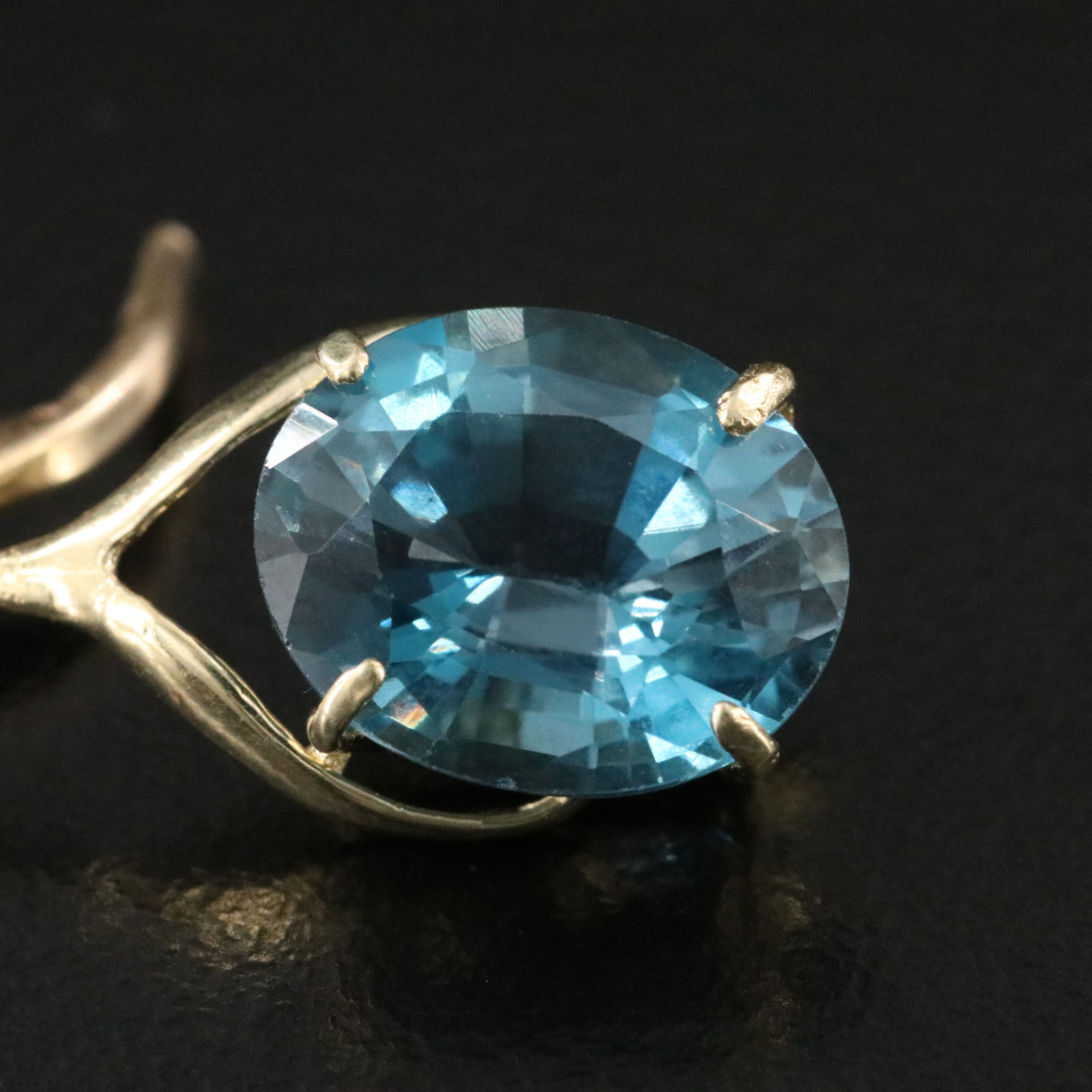 14K London Blue Topaz Drop Earrings