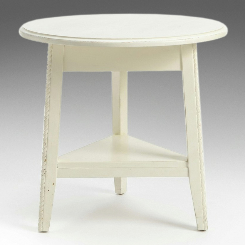 Lexington Cream Painted Side Table, 21st Century