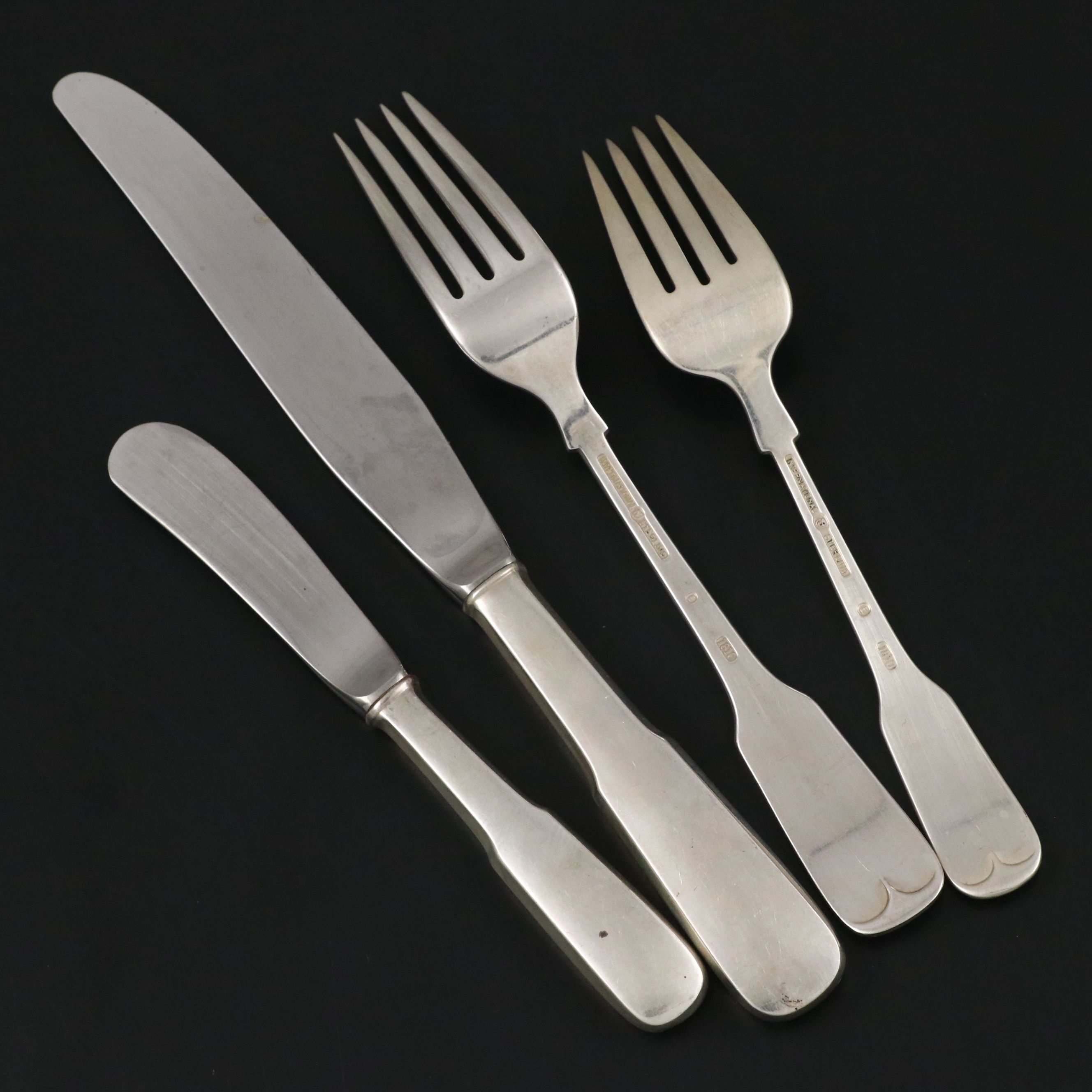 International "1810" Monogrammed Sterling Silver Flatware