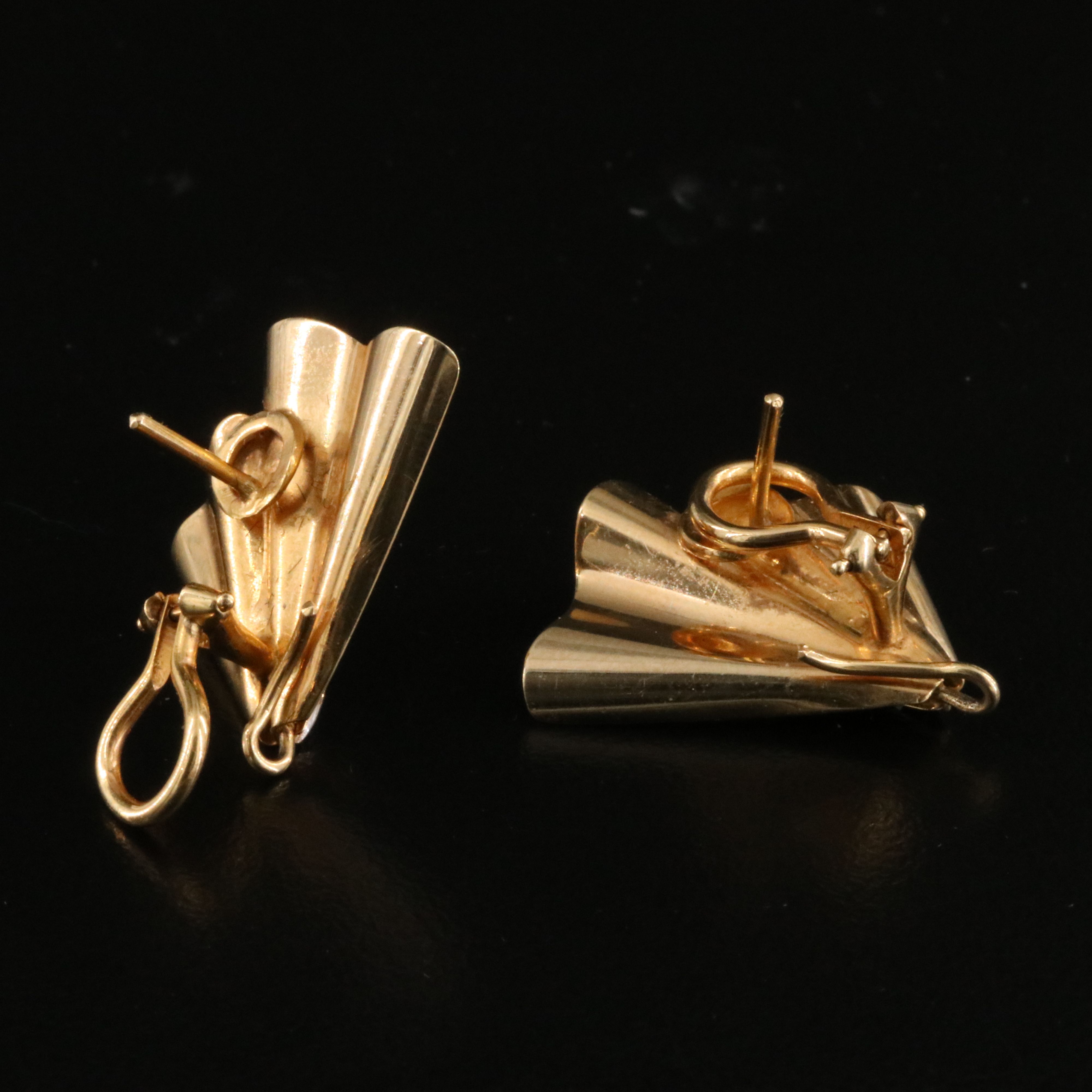 Vintage 14K 0.43 CTW Diamond Earrings and Converter Brooch