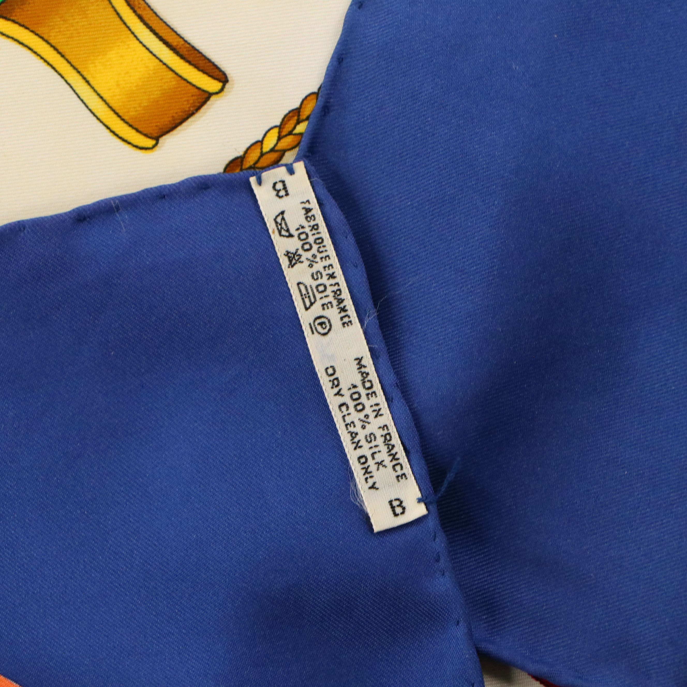Hermès "Les Rubans du Cheval" Silk Twill Scarf 90 in Box
